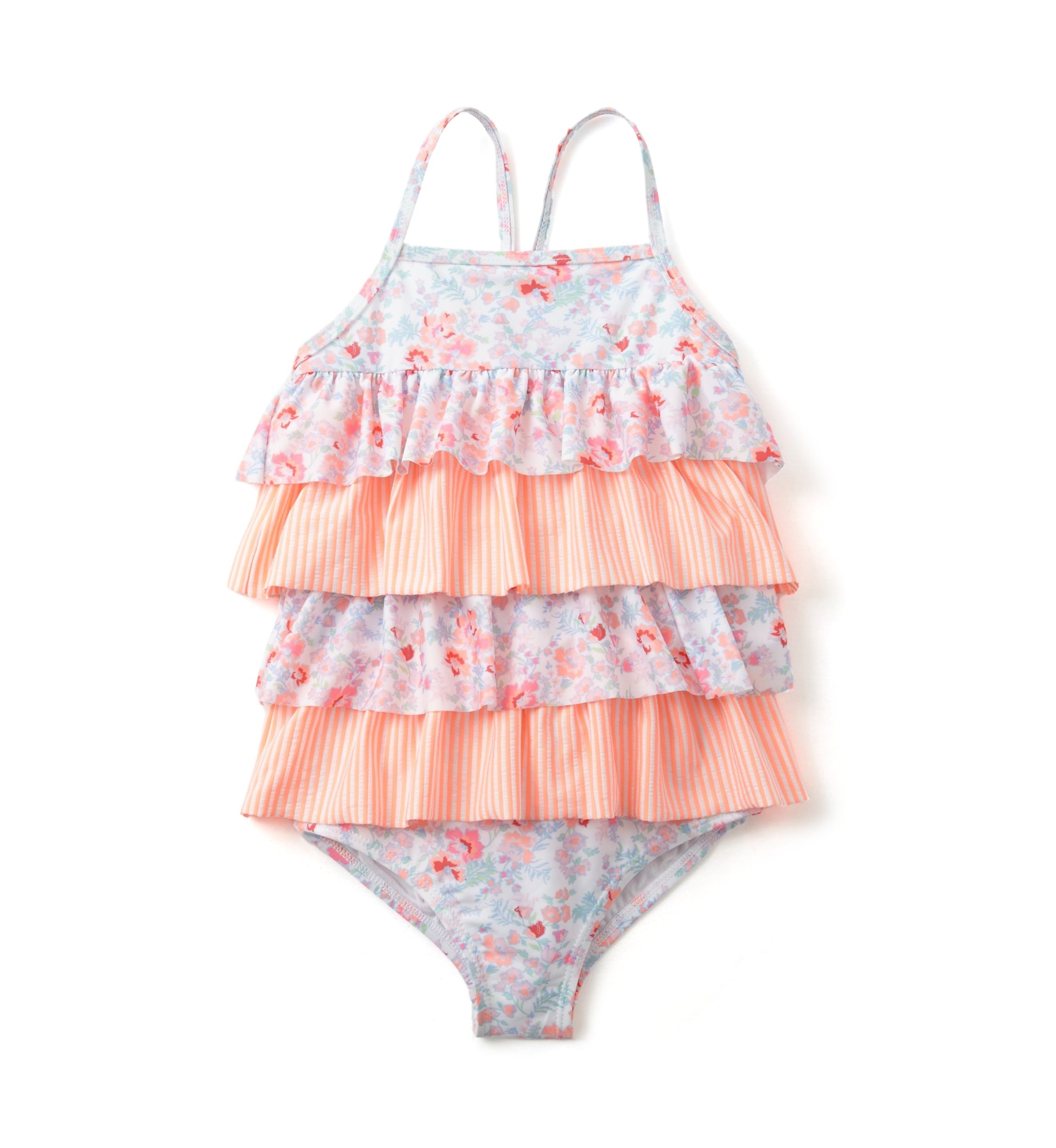 Girls 4-6x Mixed Ruffle One Piece Swimsuit 