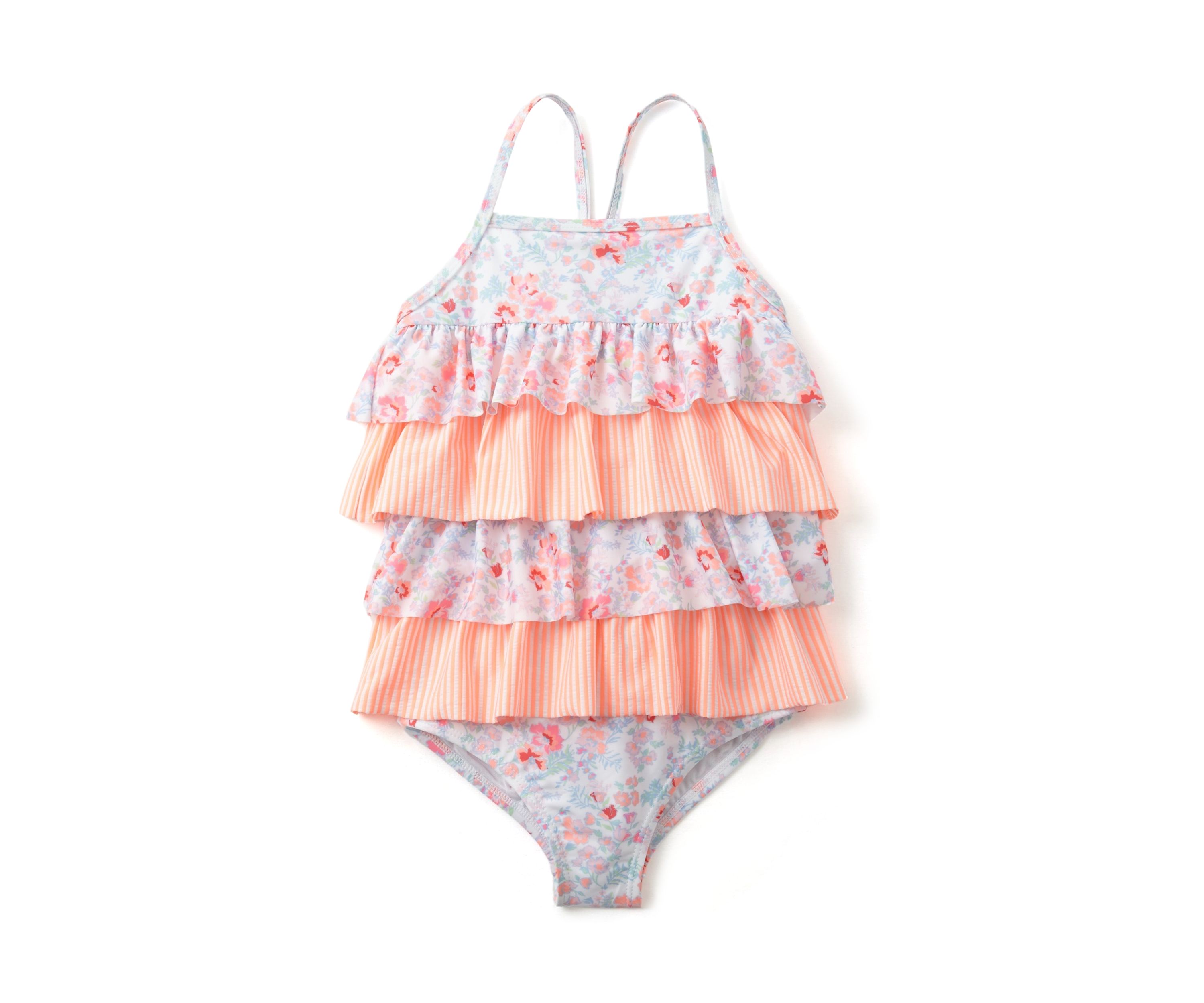 Girls 4-6x Mixed Ruffle One Piece Swimsuit 