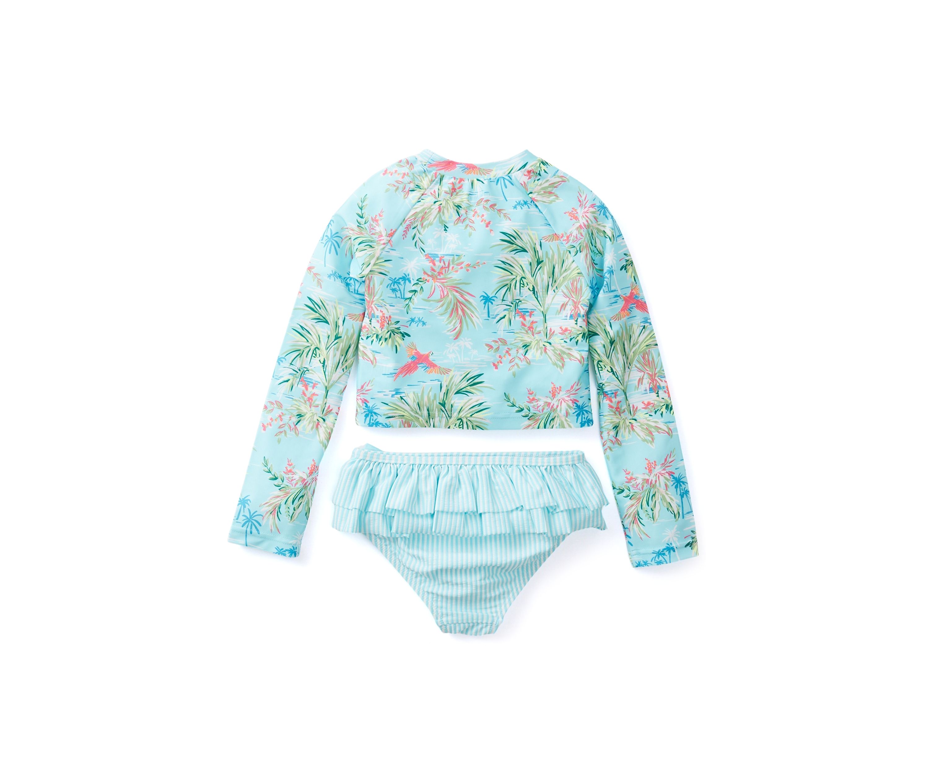 Girls 4-6x 2-Piece Printed Rash Guard 