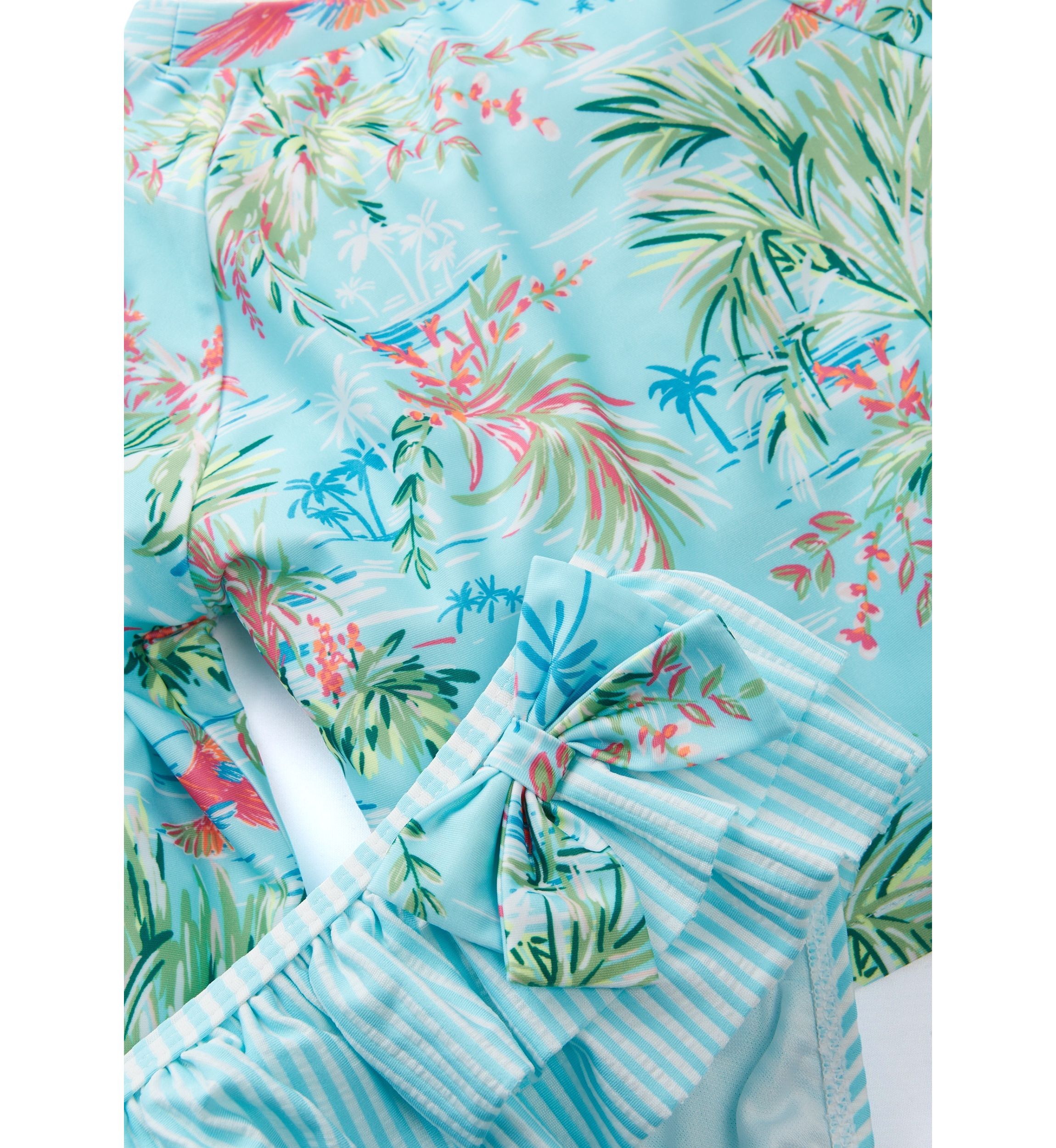 Girls 4-6x 2-Piece Printed Rash Guard 