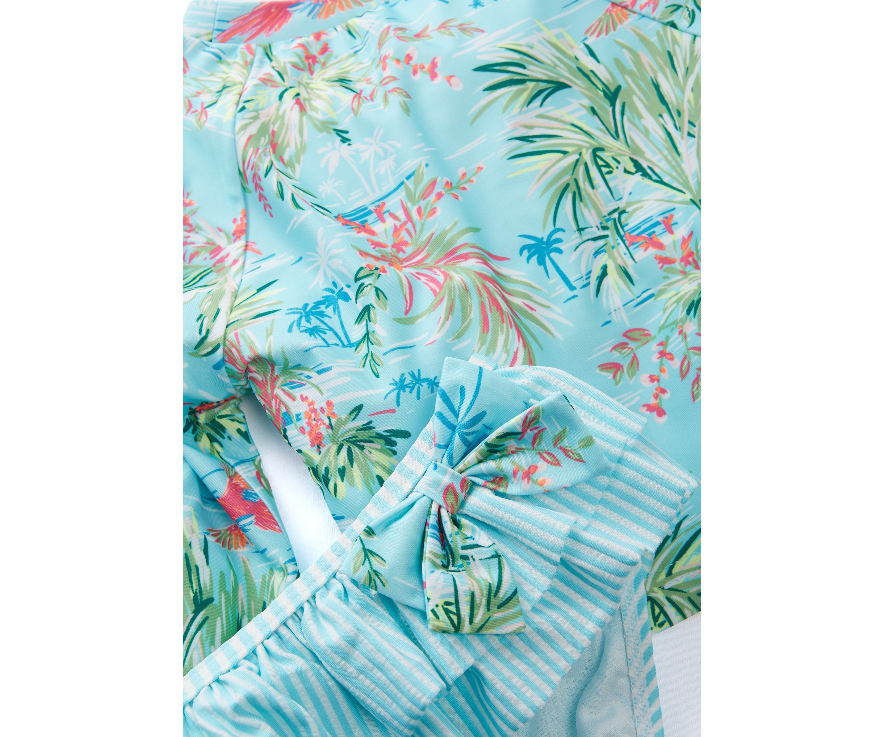 Girls 4-6x 2-Piece Printed Rash Guard 
