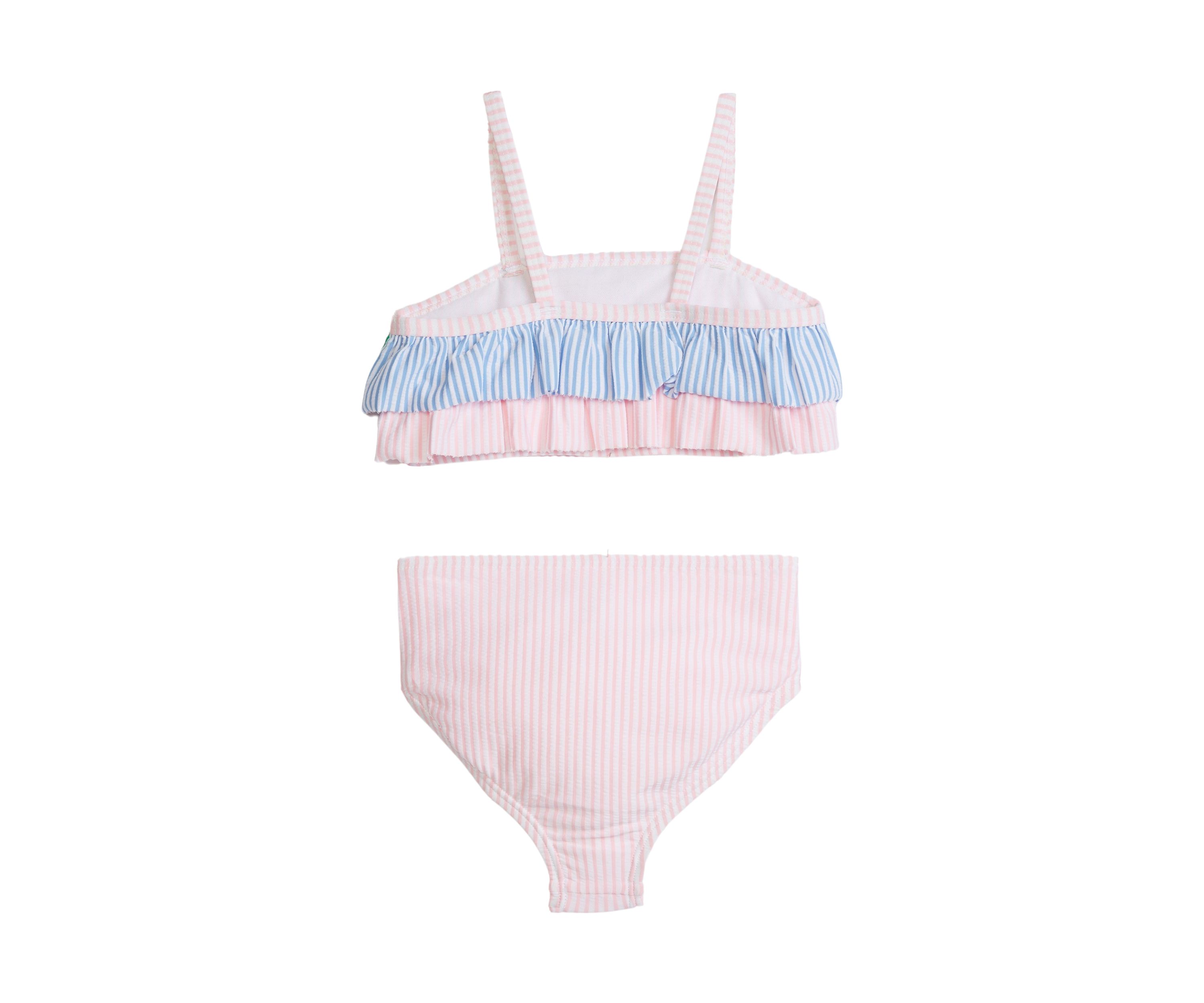 Girls 7-16 Ruffle Printed Two Piece Swimsuit