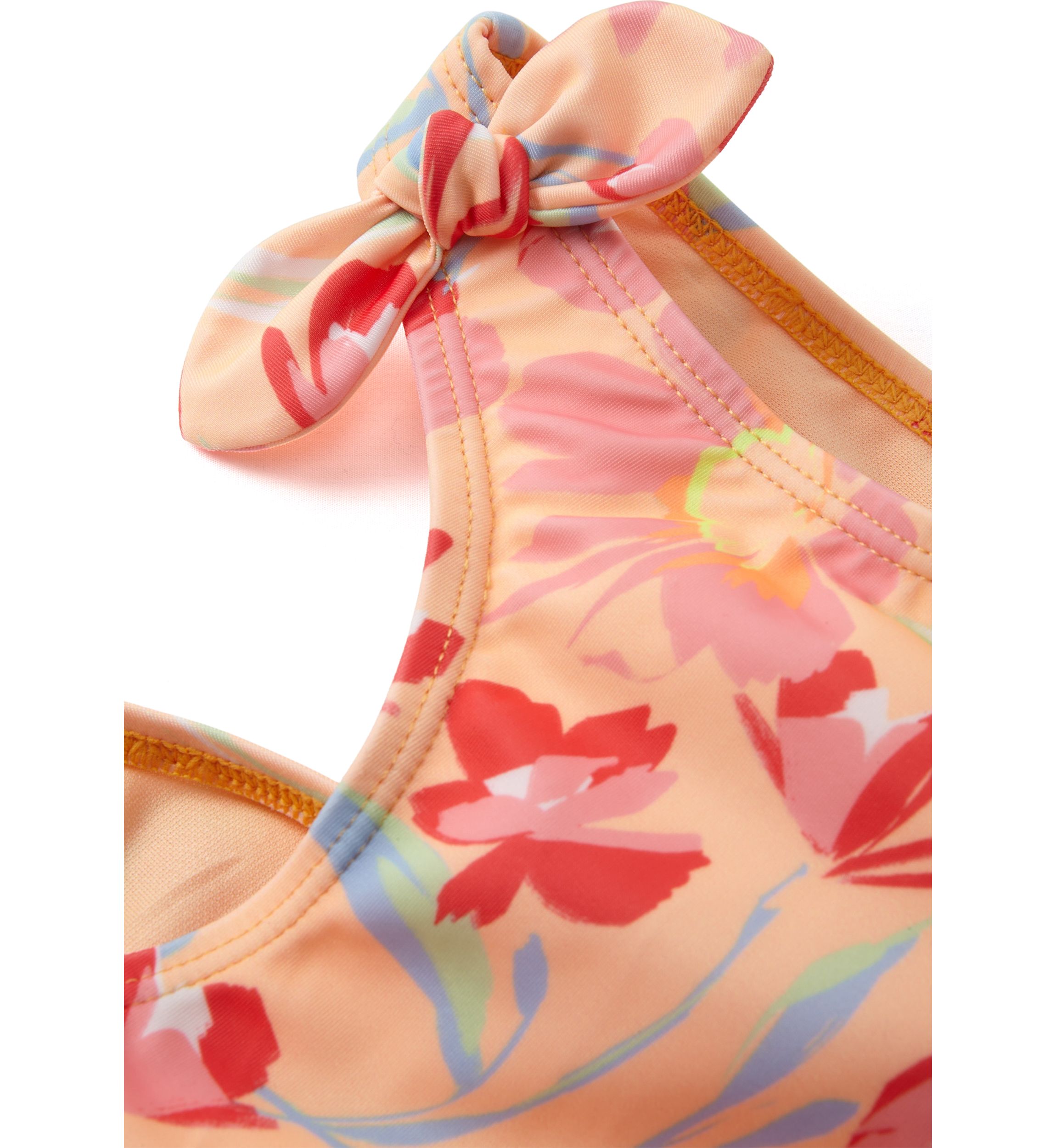 Girls 7-16 Floral Printed Cutout One-Piece Swimsuit 
