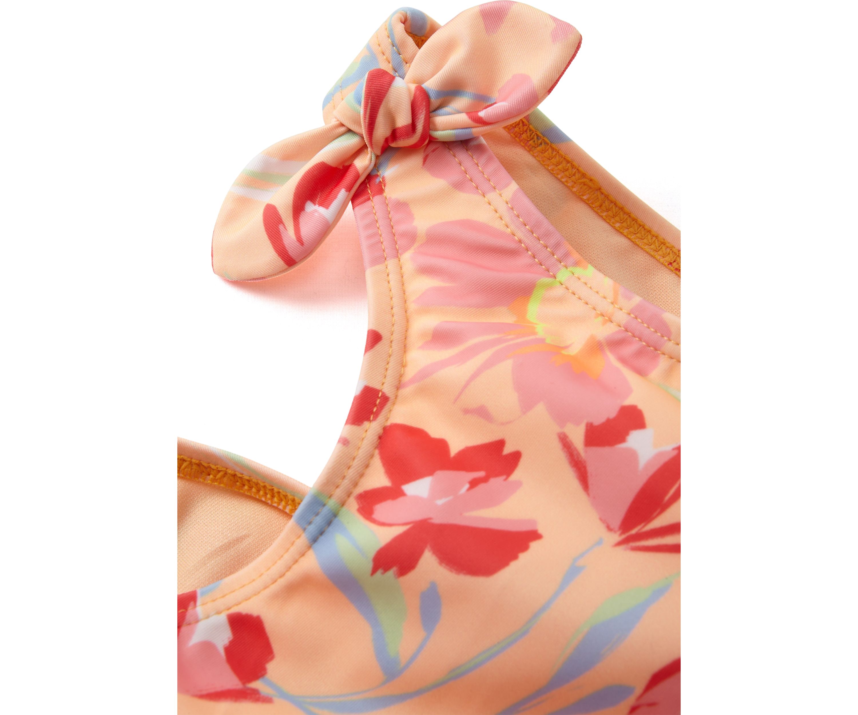 Girls 7-16 Floral Printed Cutout One-Piece Swimsuit 
