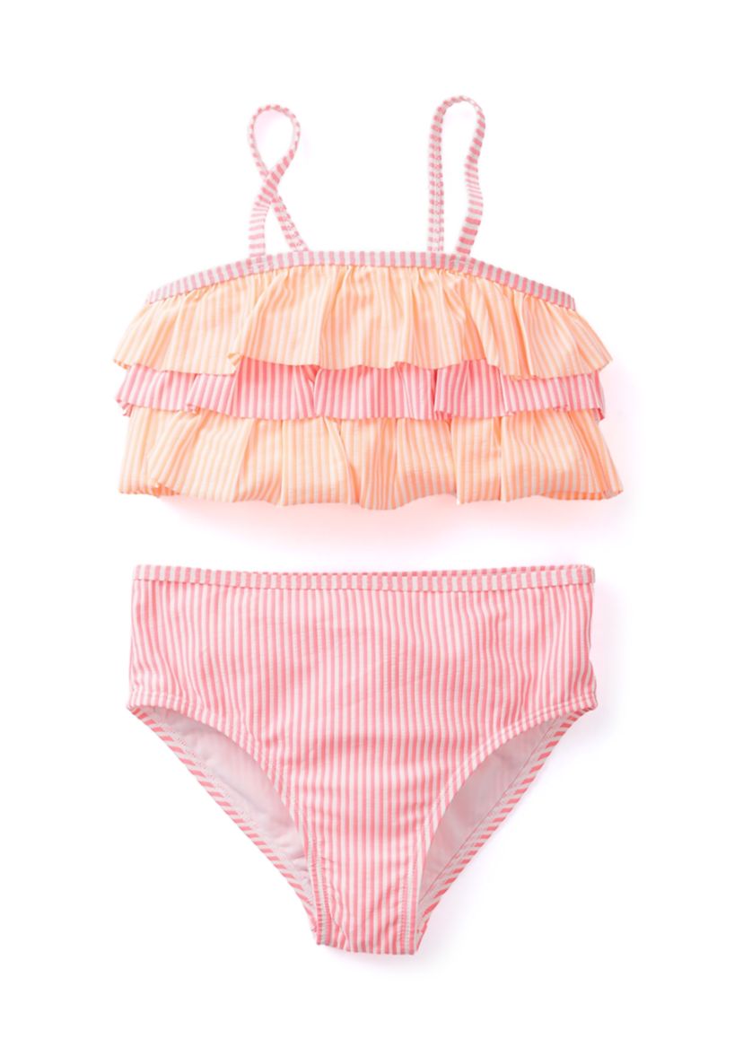 Girls 7-16 Printed 2-Piece Swimsuit 