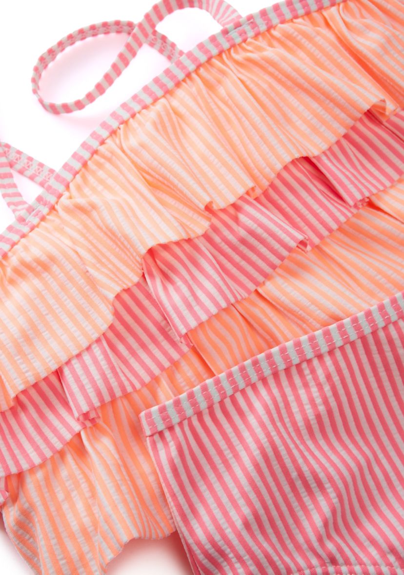 Girls 7-16 Printed 2-Piece Swimsuit 