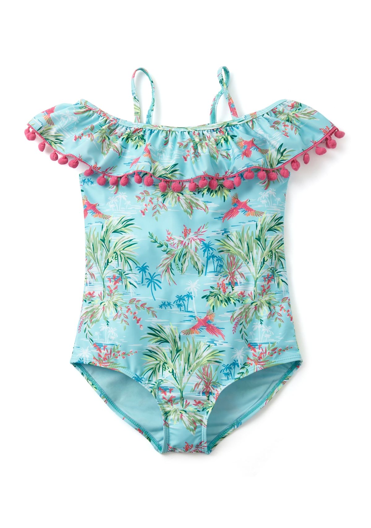 Girls 7-16 Printed One Piece Swimsuit 