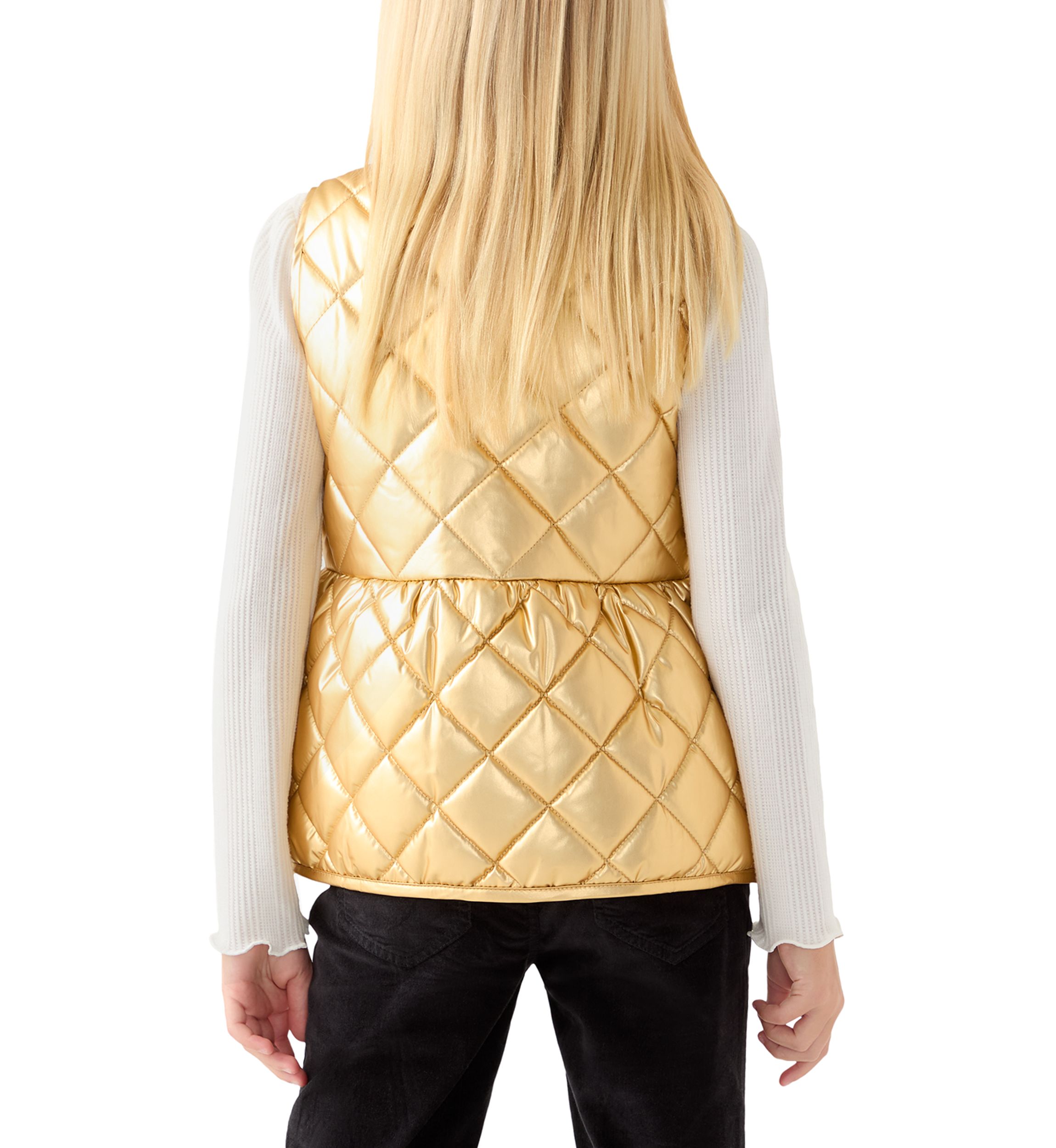 Girls 7-16 Metallic Puffer Vest 