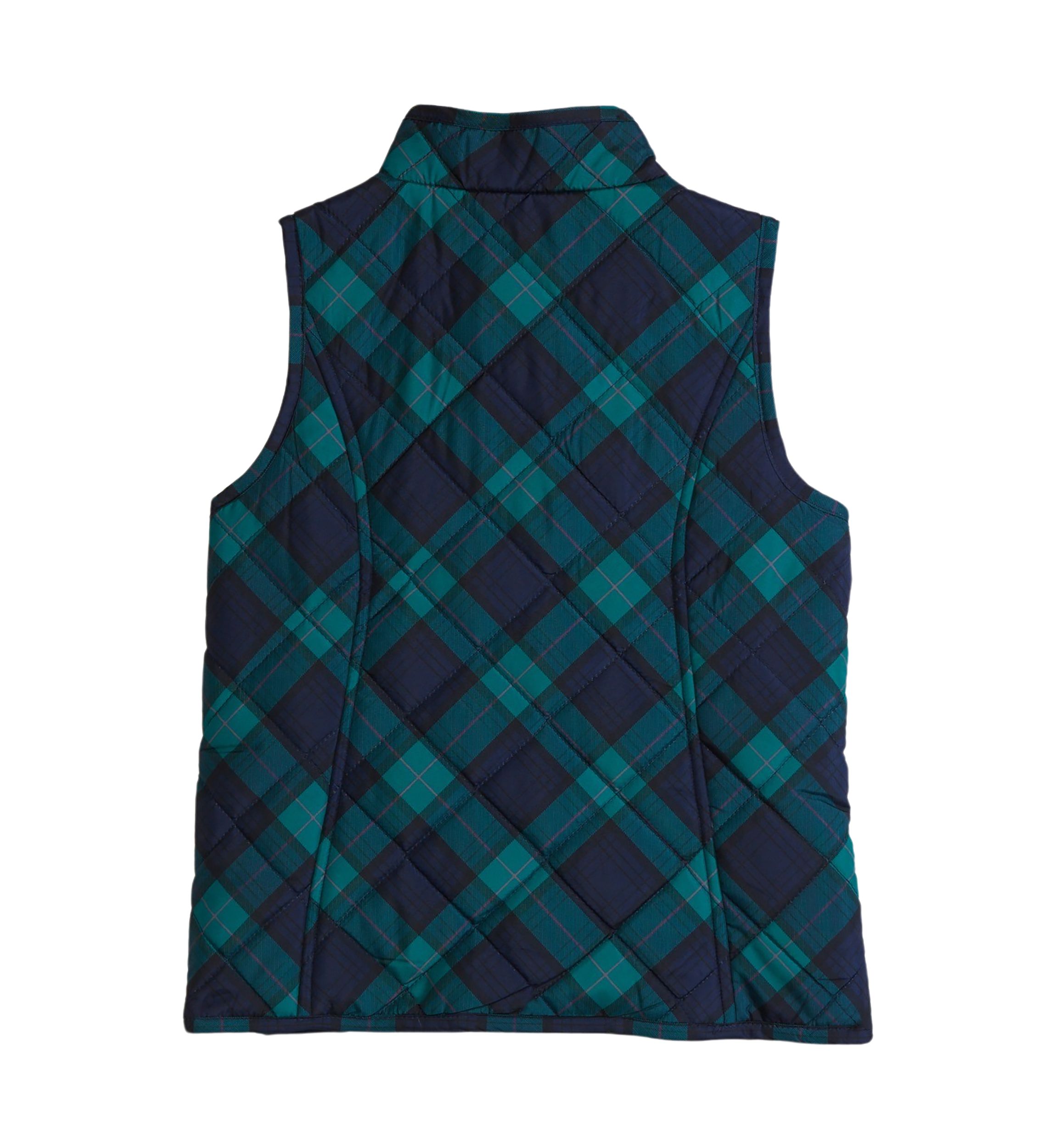 Girls 4-6x Tartan Printed Quilted Vest