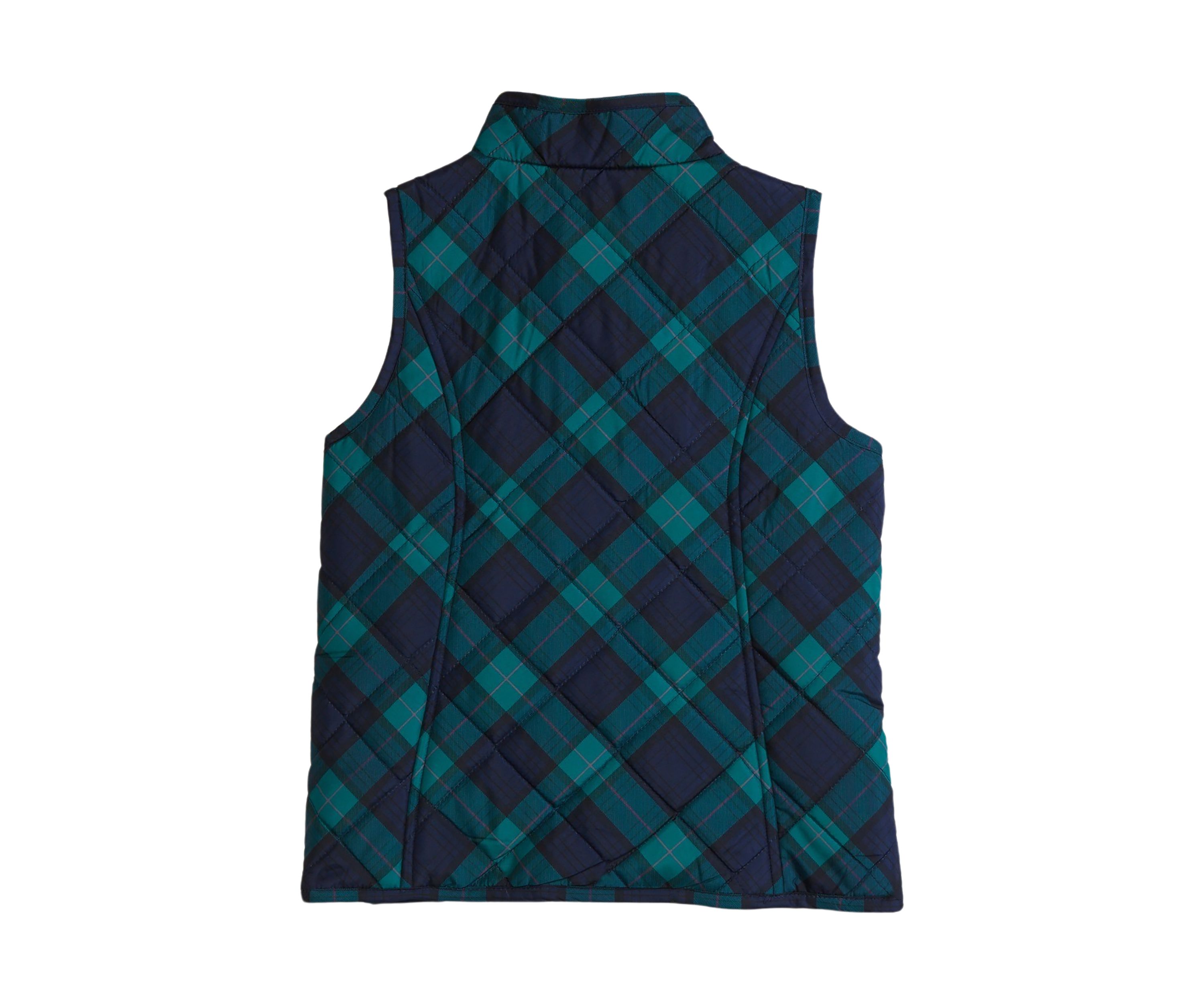 Girls 4-6x Tartan Printed Quilted Vest