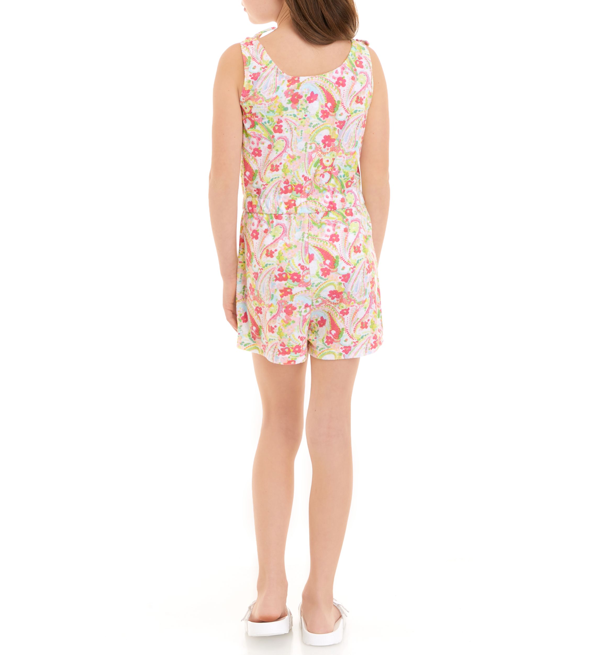 Girls 7-16 Printed Cover Up Romper