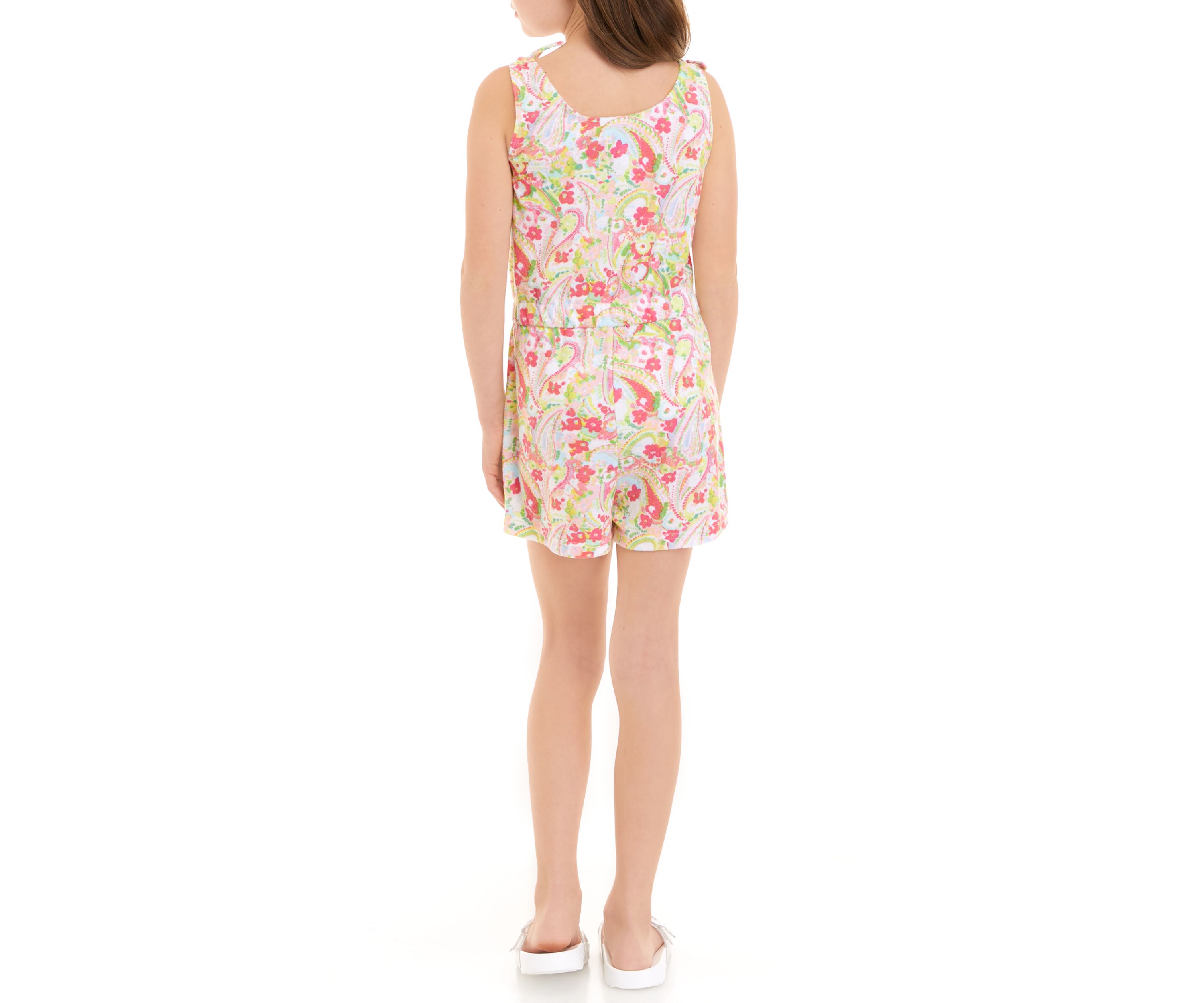 Girls 7-16 Printed Cover Up Romper