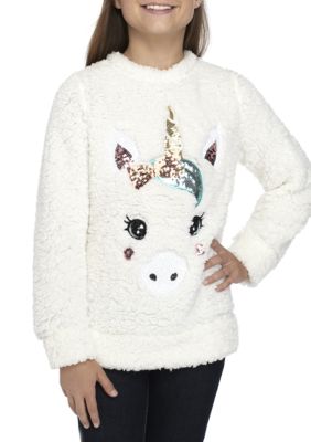 CHANCE OR FATE Girls 7-16 Unicorn Sherpa Pullover | belk
