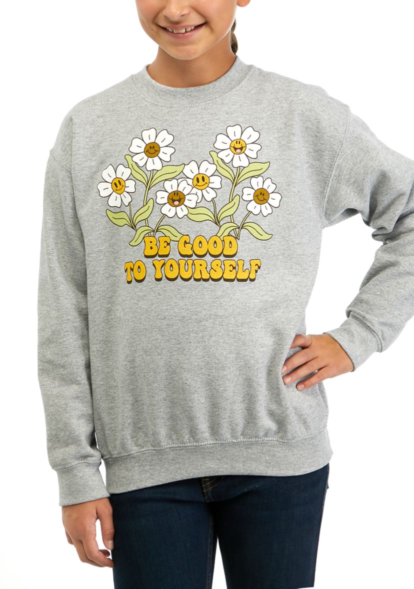 Girls 7-16 Daisies Graphic Sweatshirt