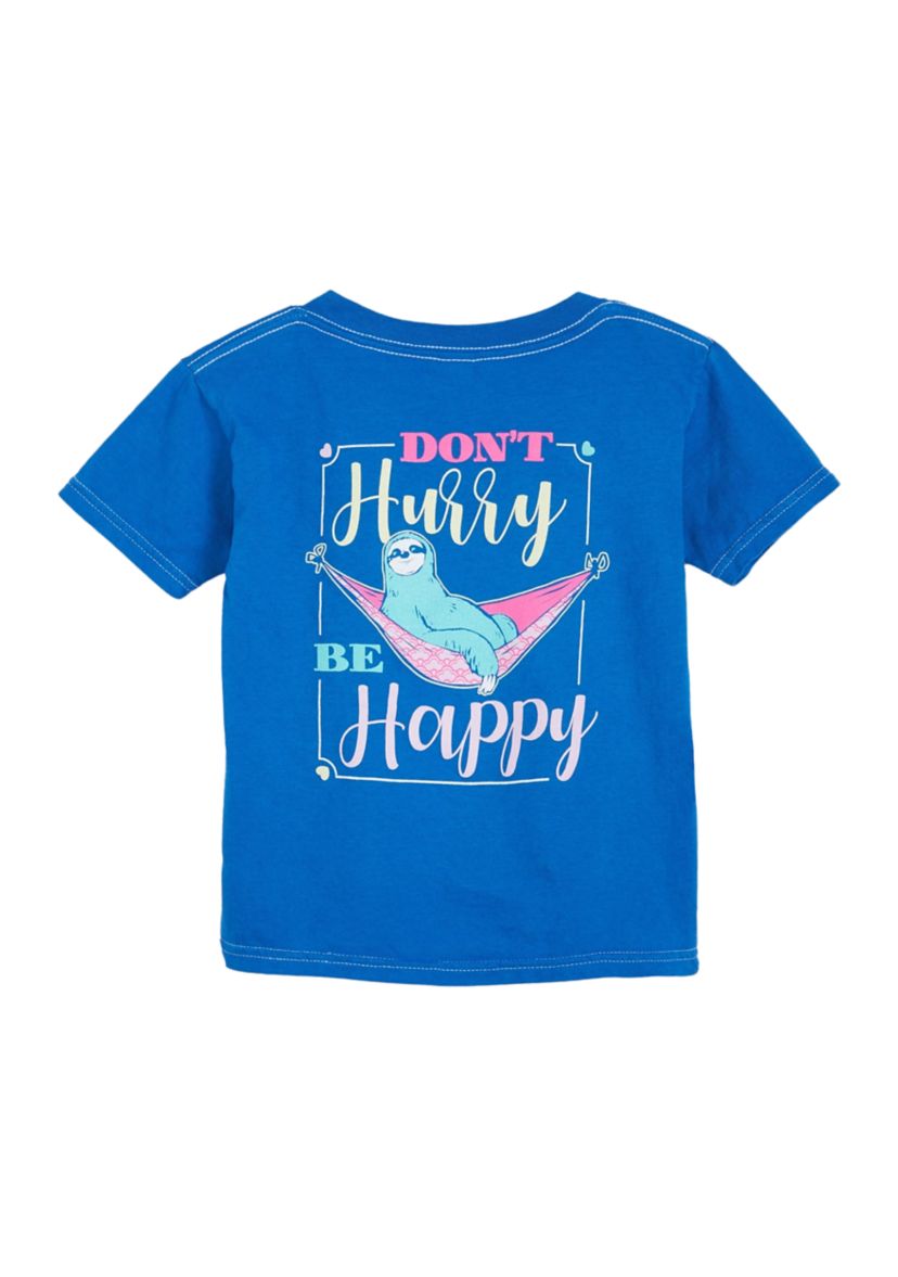 Girls 4-6x Dont Worry Sloth Graphic T-Shirt