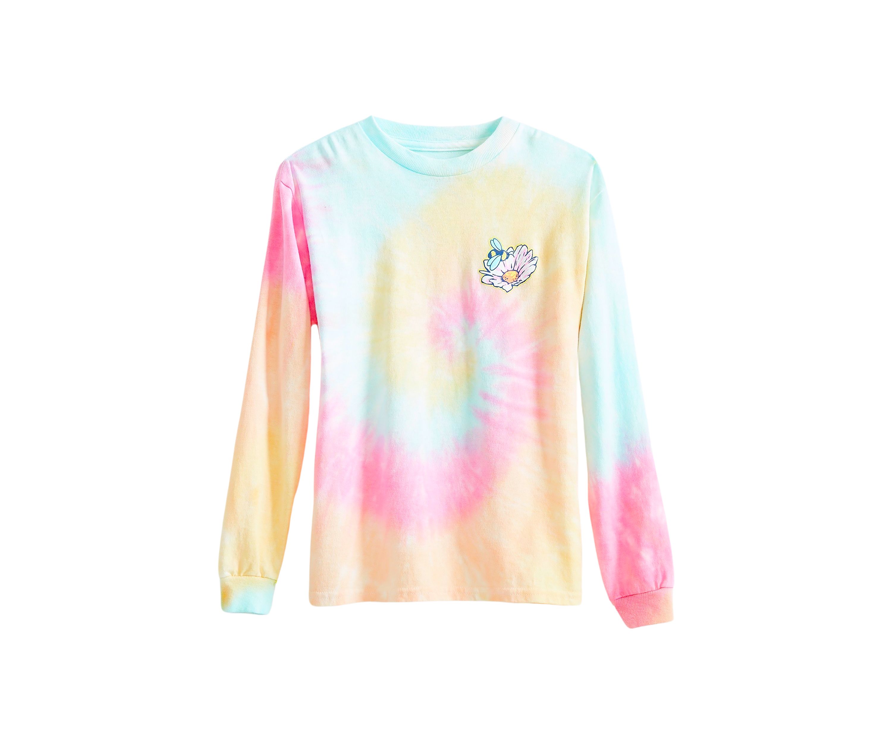 Girls 4-6x Long Sleeve Tie Dye Graphic T-Shirt