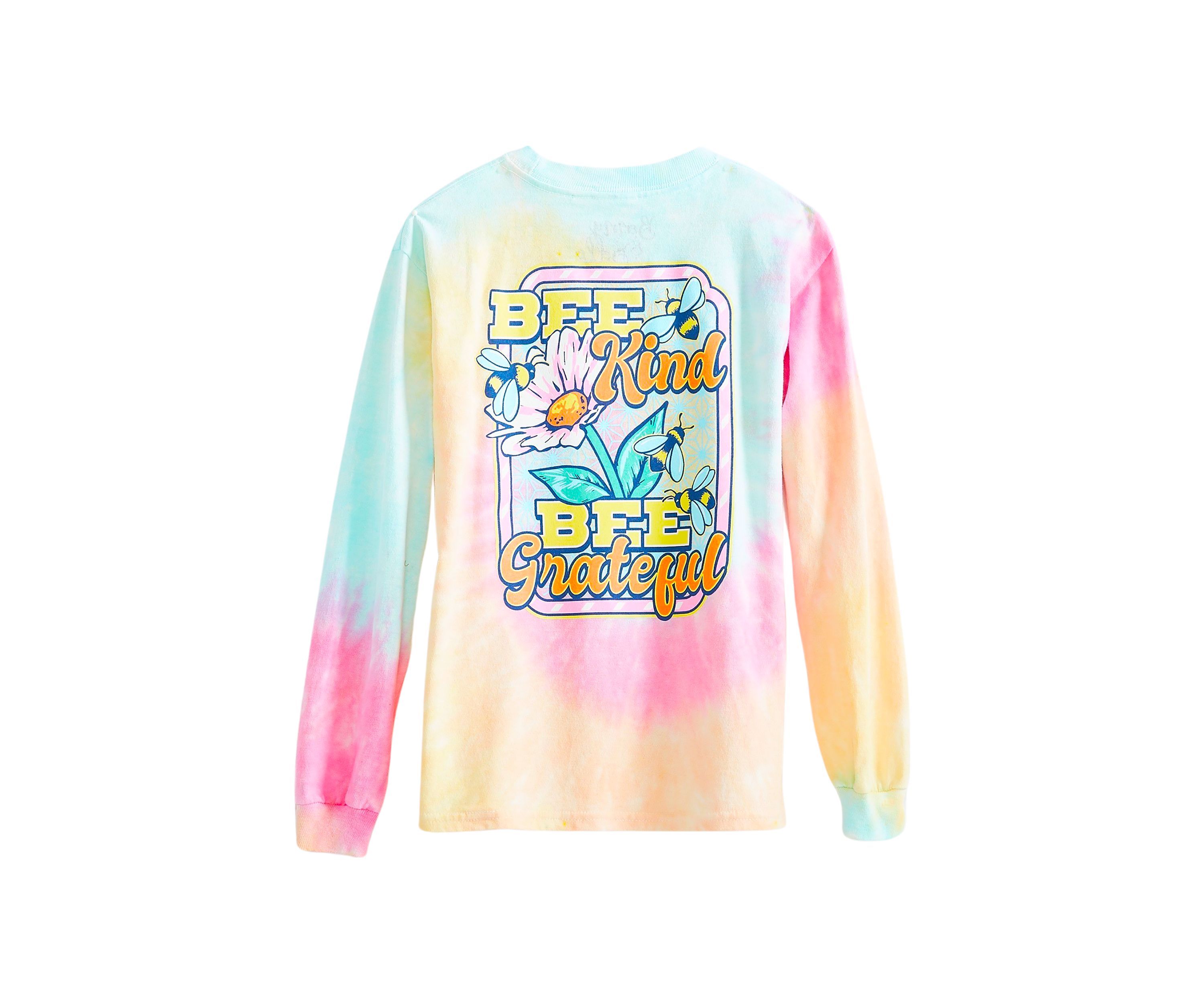 Girls 4-6x Long Sleeve Tie Dye Graphic T-Shirt