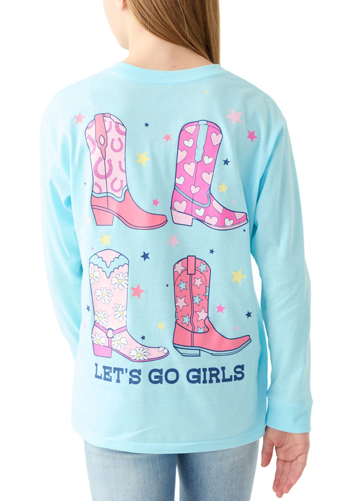 Girls 7-16 Lets Go Girls Long Sleeve Graphic T-Shirt