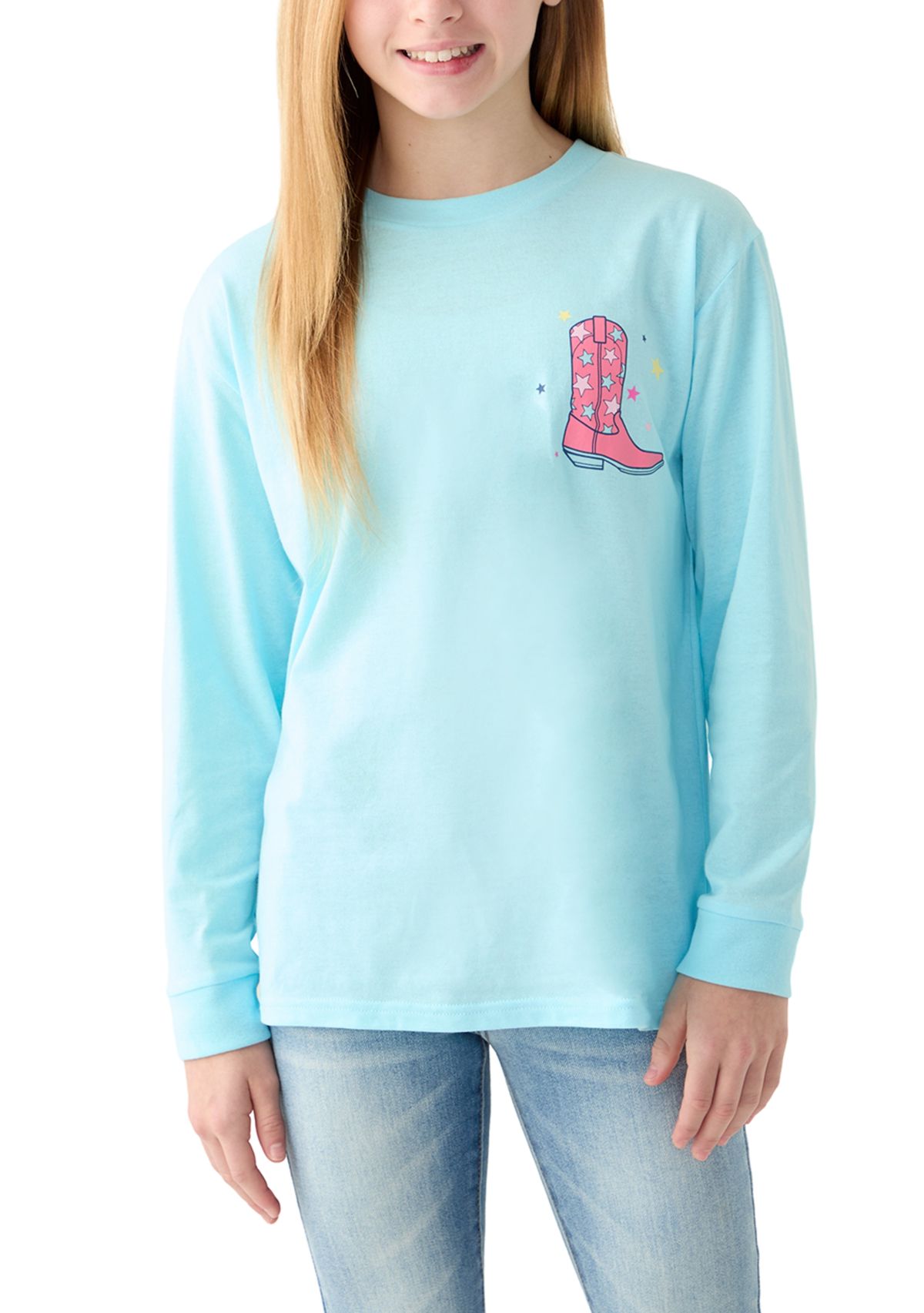 Girls 7-16 Lets Go Girls Long Sleeve Graphic T-Shirt