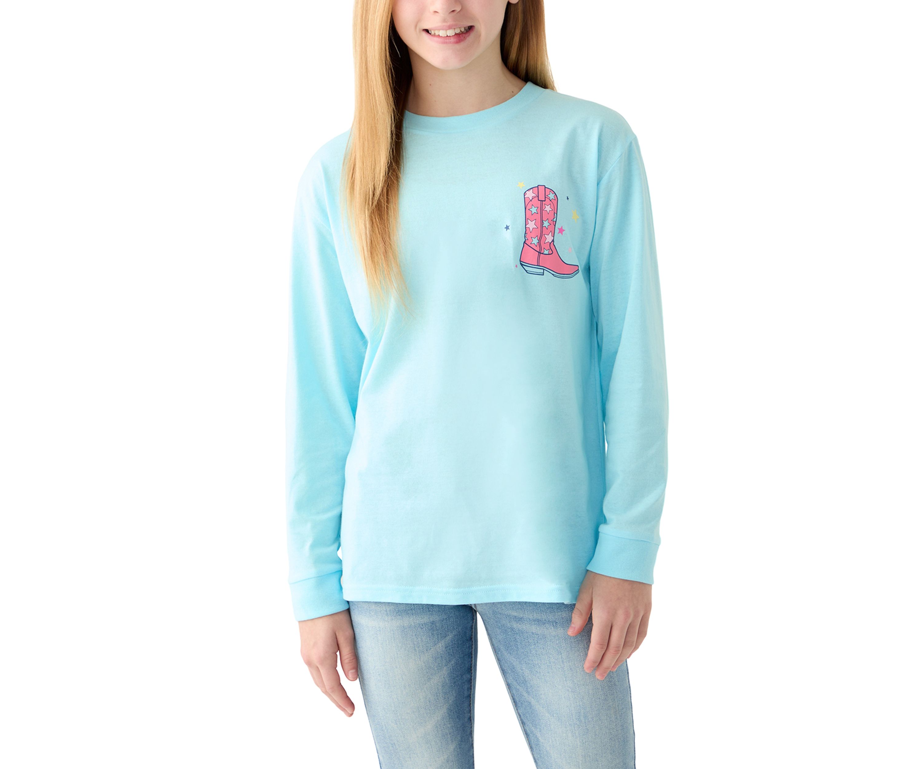 Girls 7-16 Lets Go Girls Long Sleeve Graphic T-Shirt