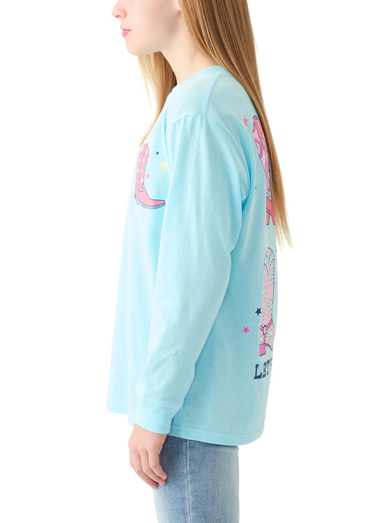 Girls 7-16 Lets Go Girls Long Sleeve Graphic T-Shirt