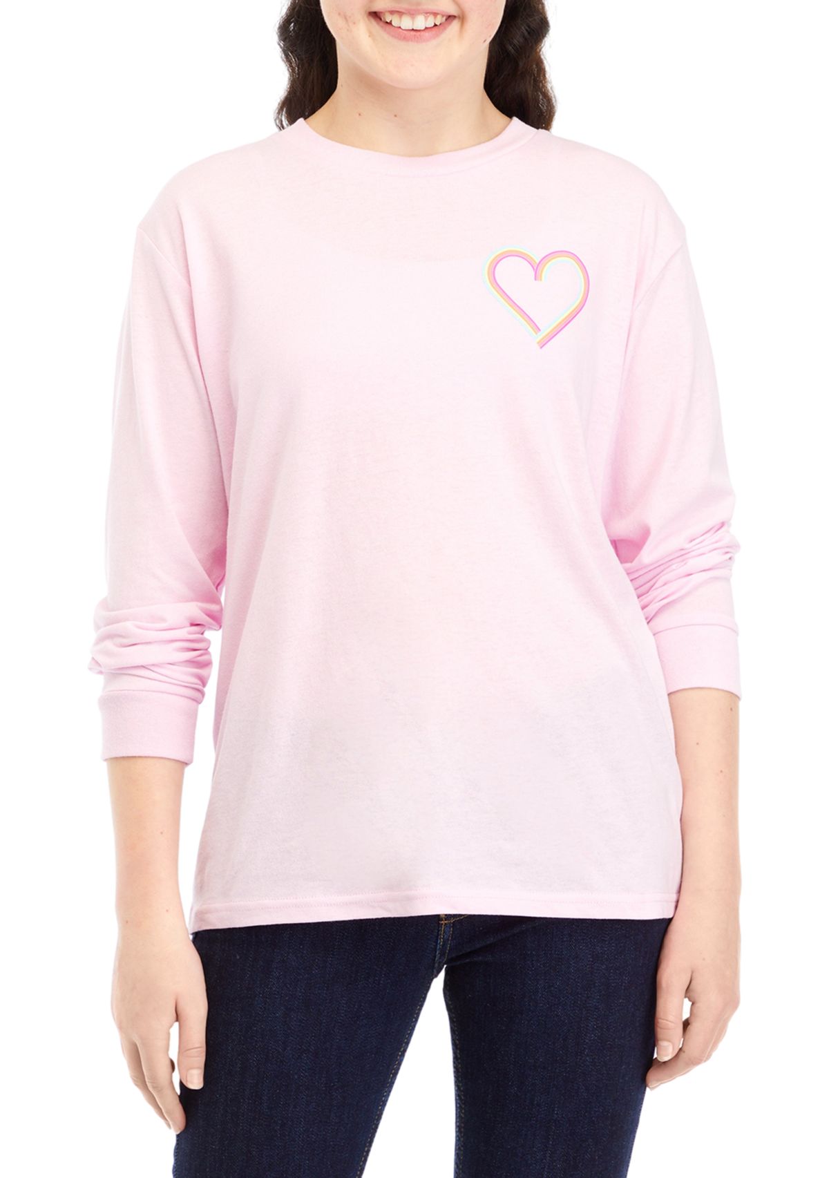 Girls 7-16 Heart Casette Tape Graphic T-Shirt