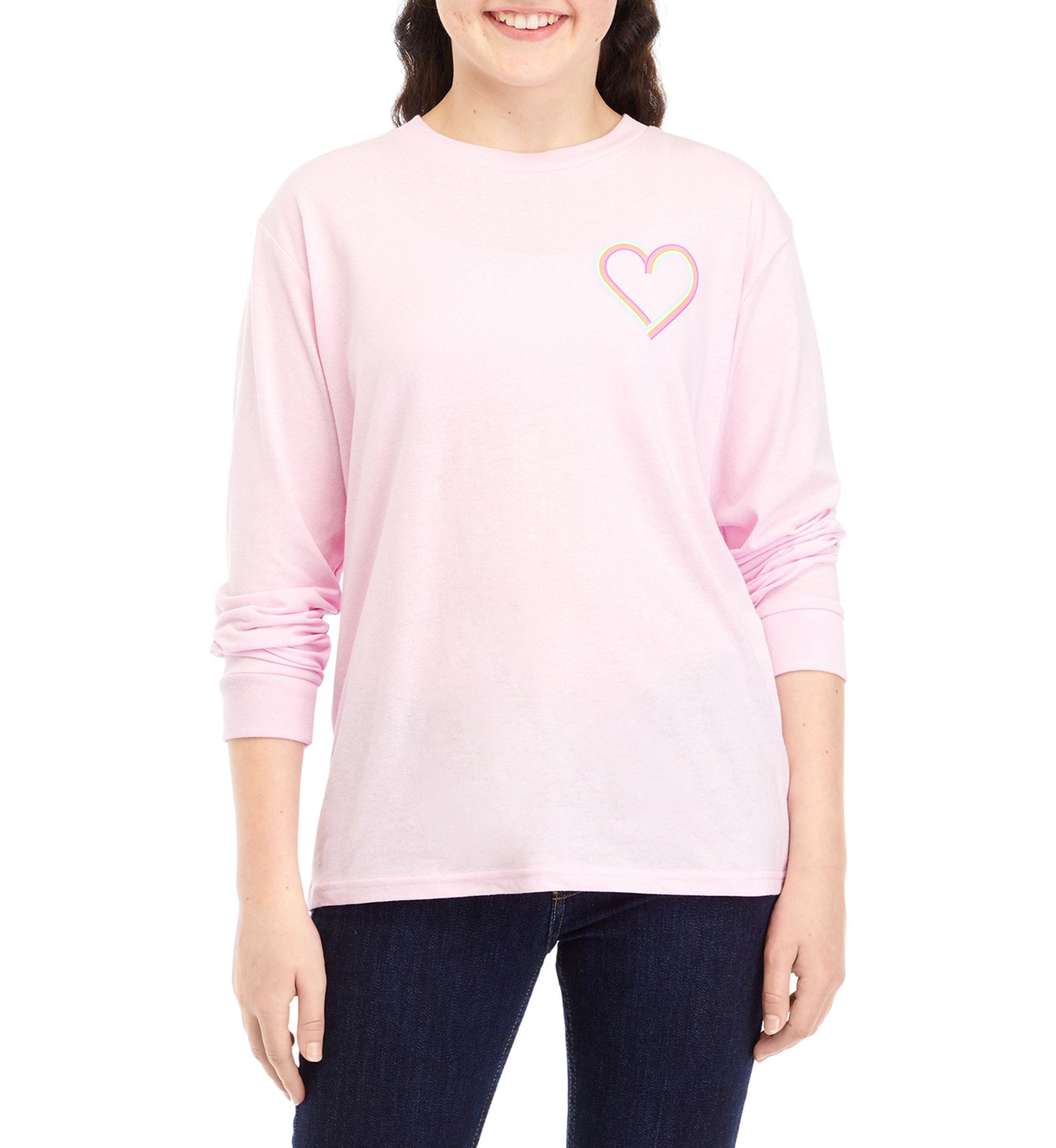 Girls 7-16 Heart Casette Tape Graphic T-Shirt