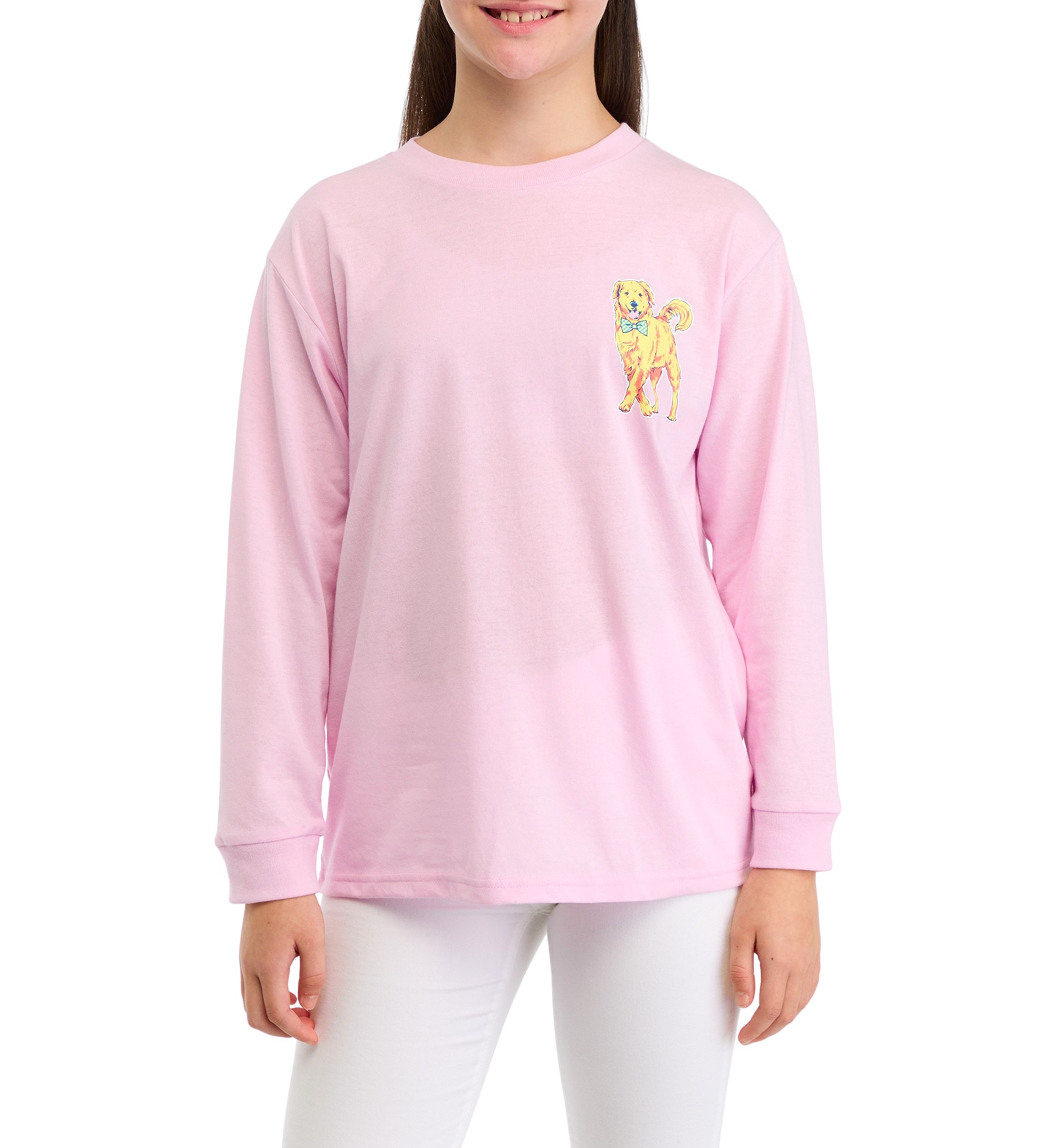 Girls 7-16 Dog Charmer Long Sleeve Graphic T-Shirt