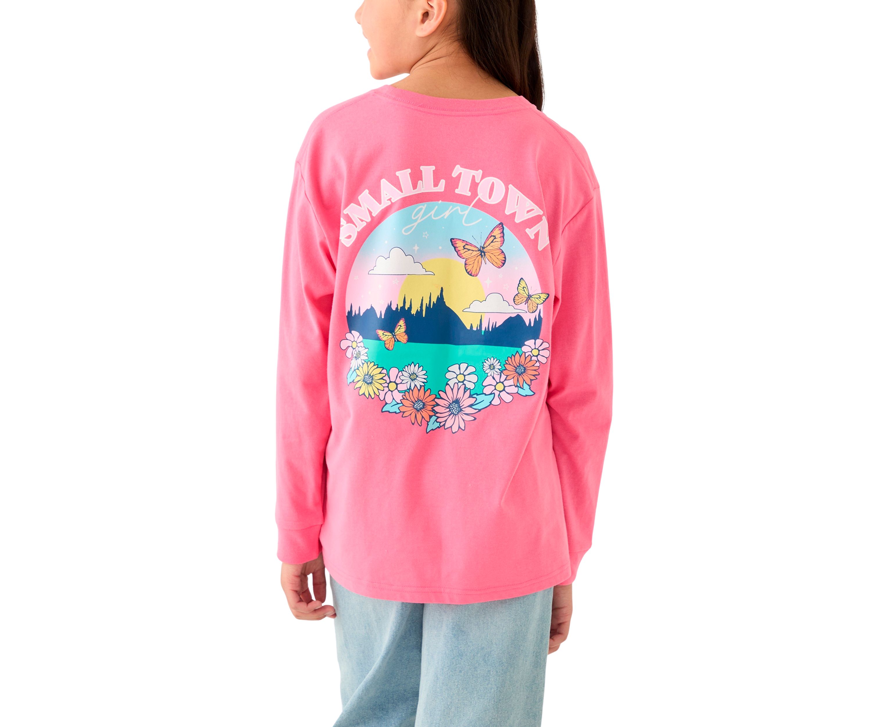 Girls 7-16 Small Town Girl Long Sleeve Graphic T-Shirt
