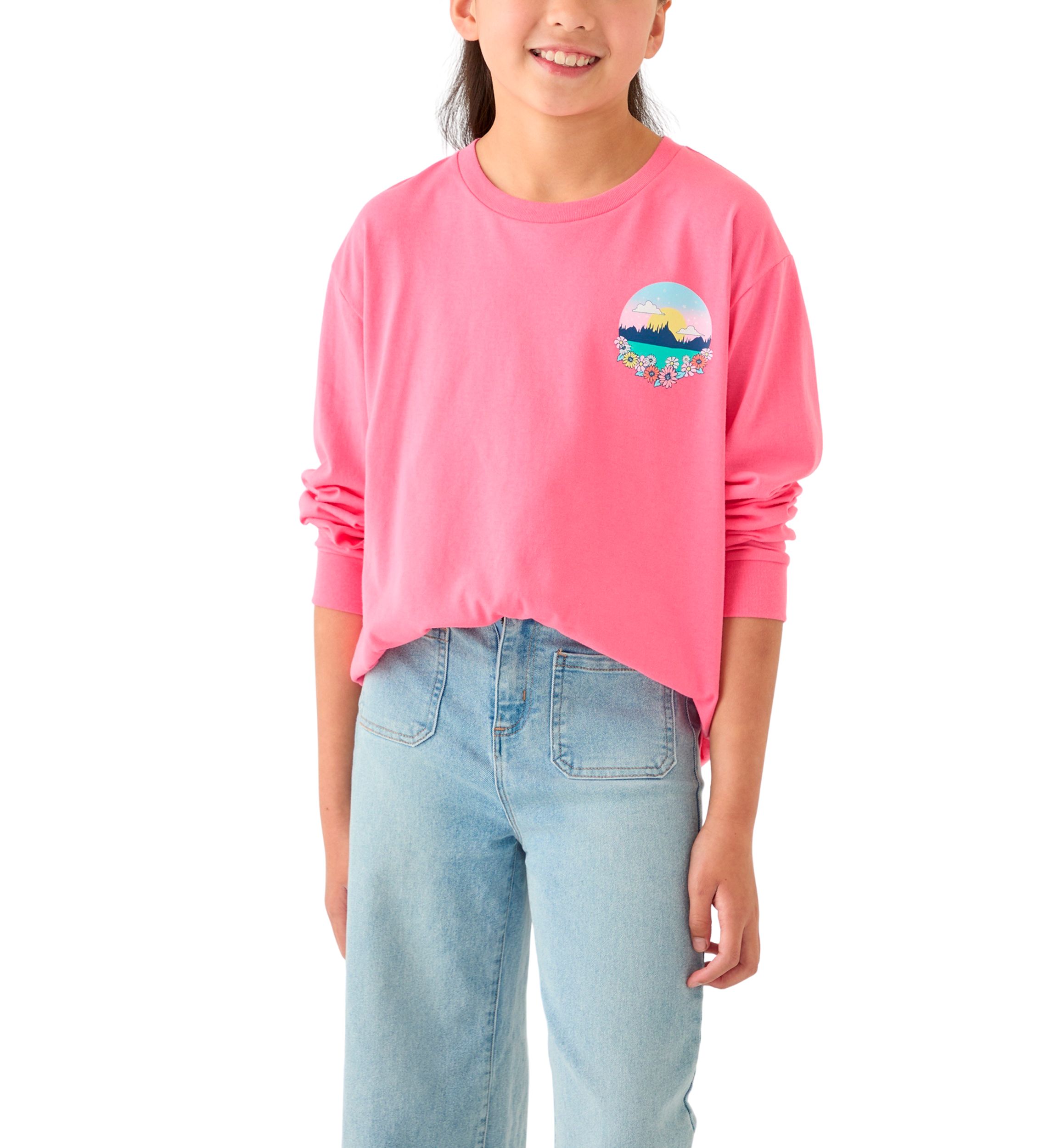 Girls 7-16 Small Town Girl Long Sleeve Graphic T-Shirt