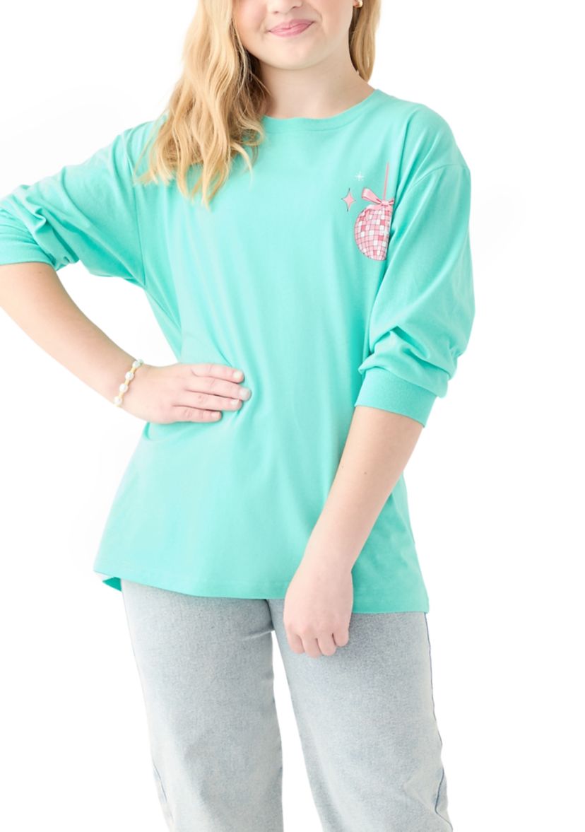 Girls 7-16 Long Sleeve Mirror Icons T-Shirt