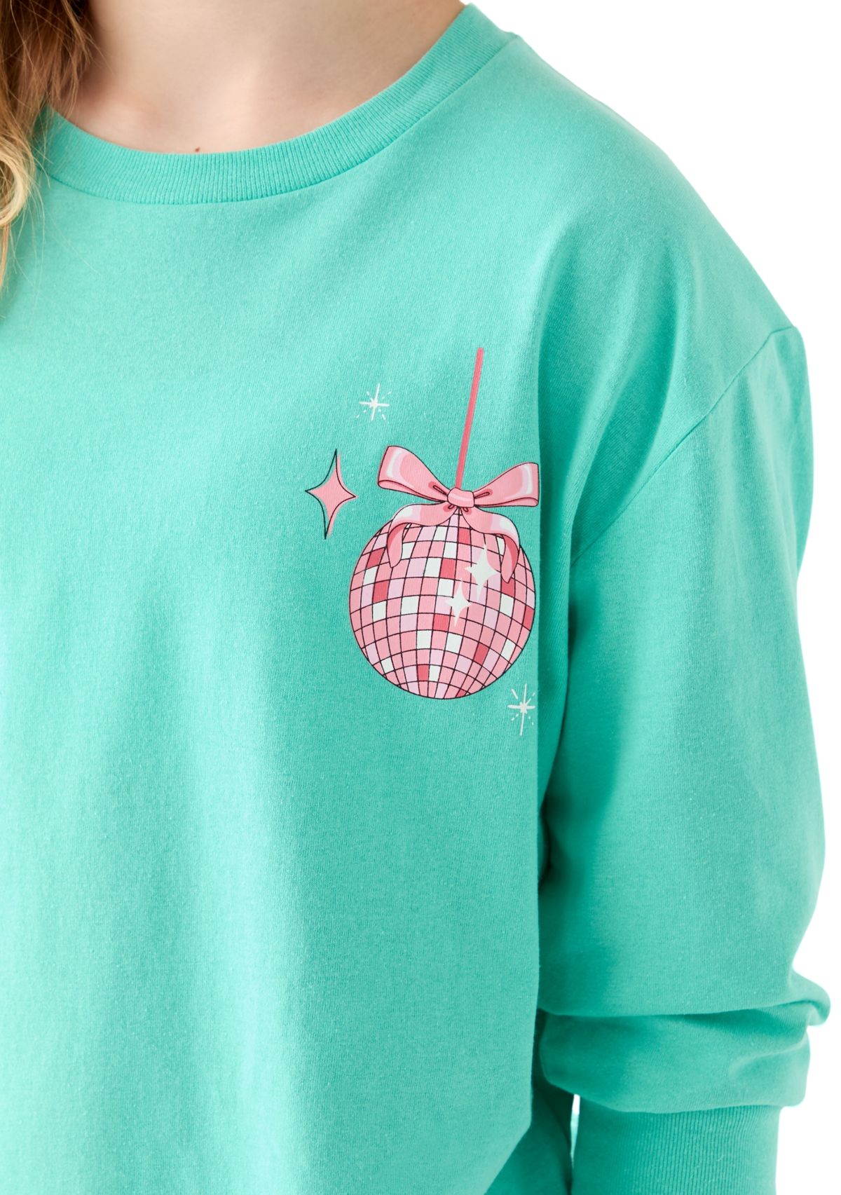 Girls 7-16 Long Sleeve Mirror Icons T-Shirt