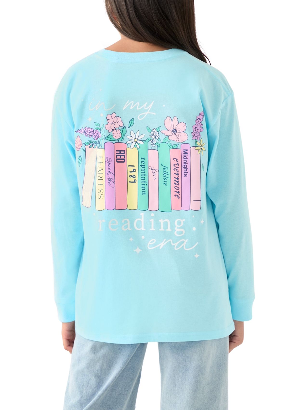 Girls 7-16 In My Reading Era Long Sleeve T-Shirt 