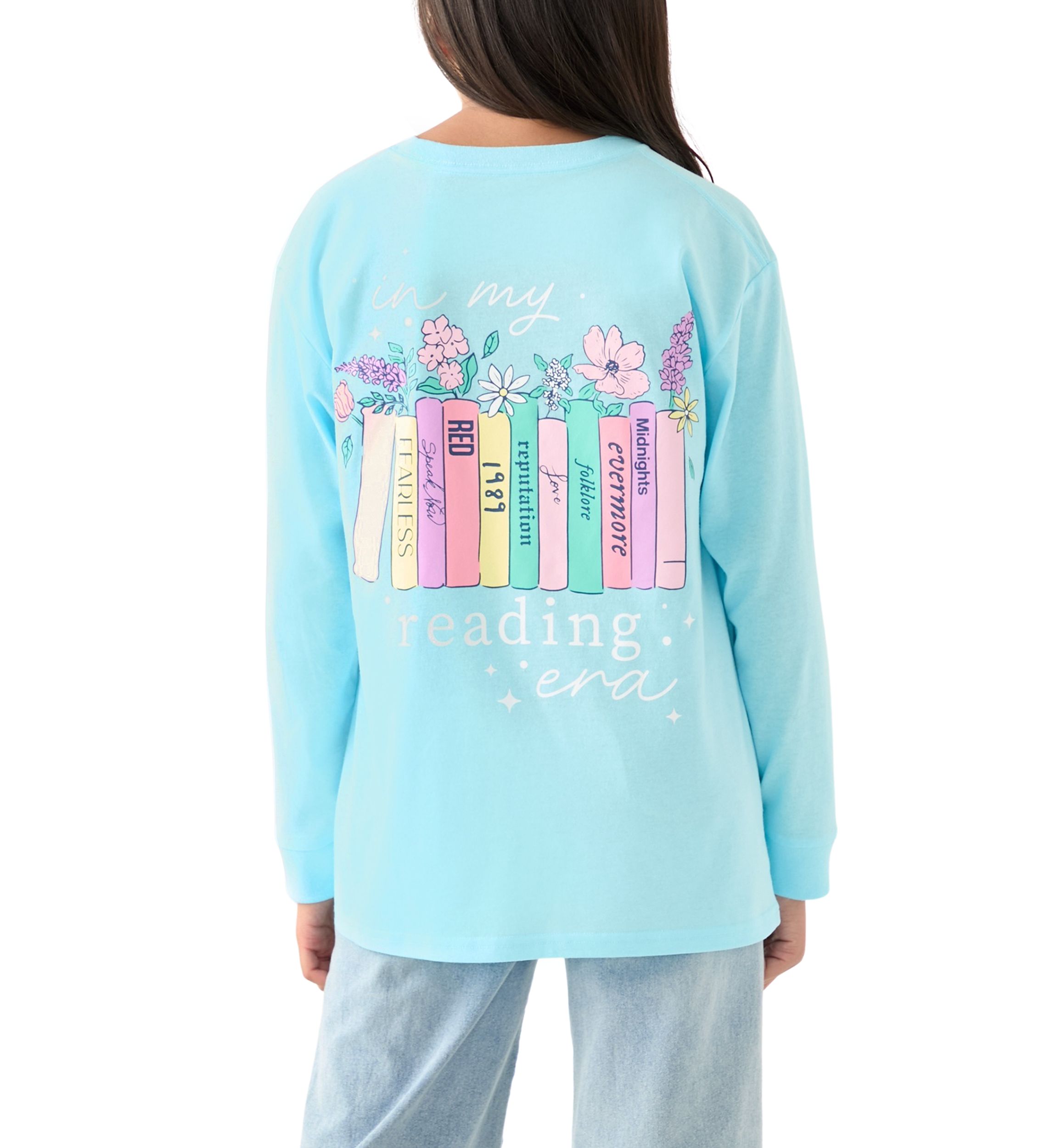 Girls 7-16 In My Reading Era Long Sleeve T-Shirt 