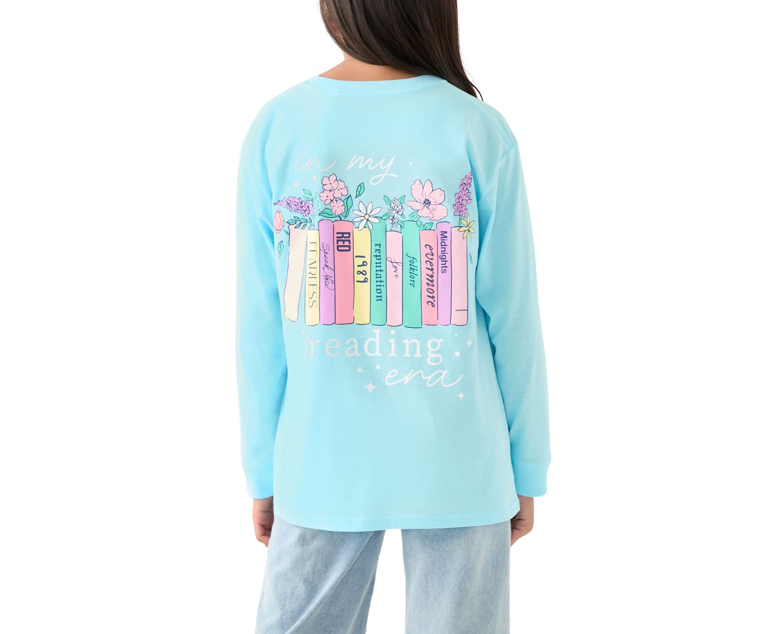Girls 7-16 In My Reading Era Long Sleeve T-Shirt 