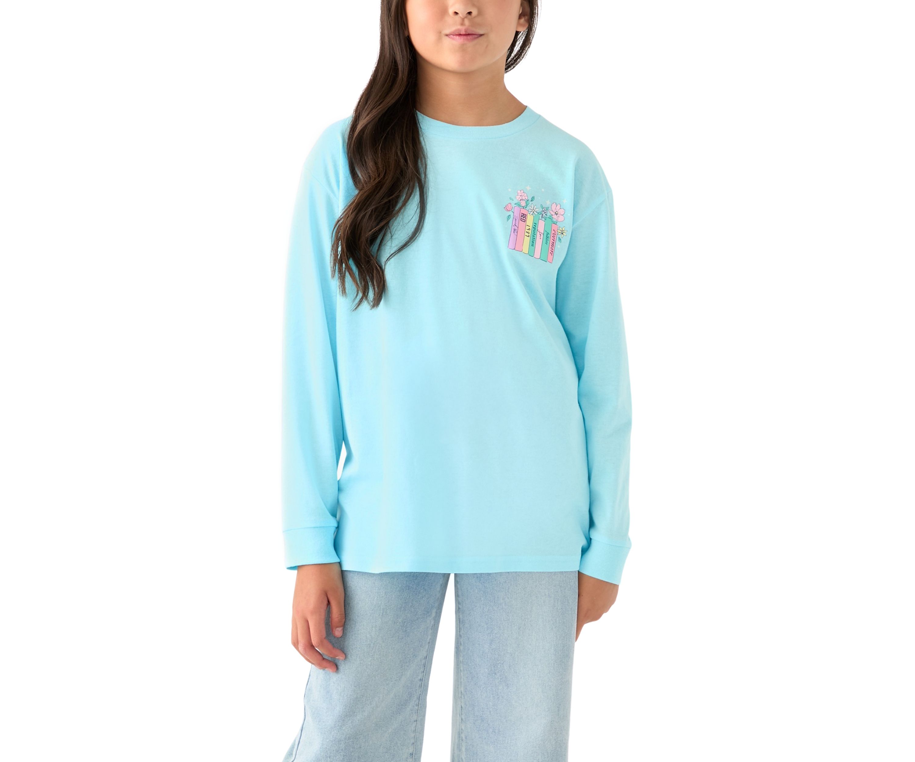 Girls 7-16 In My Reading Era Long Sleeve T-Shirt 