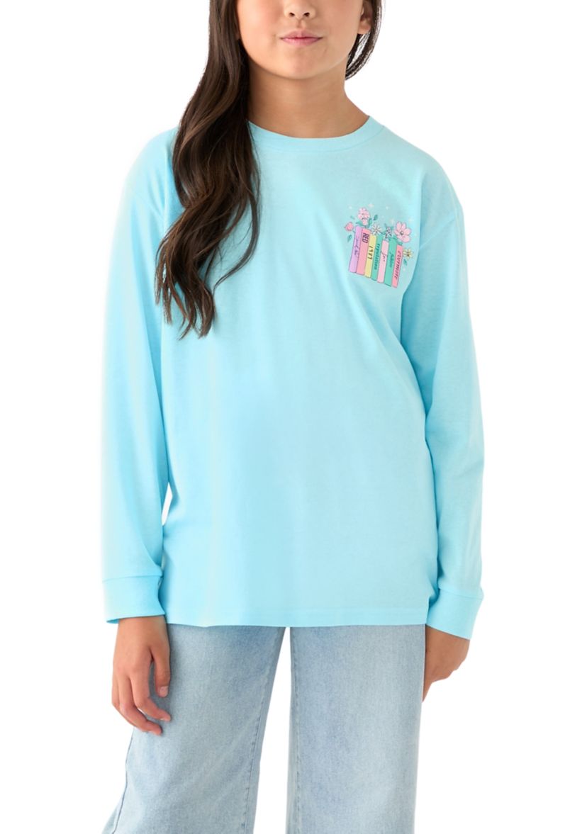 Girls 7-16 In My Reading Era Long Sleeve T-Shirt 