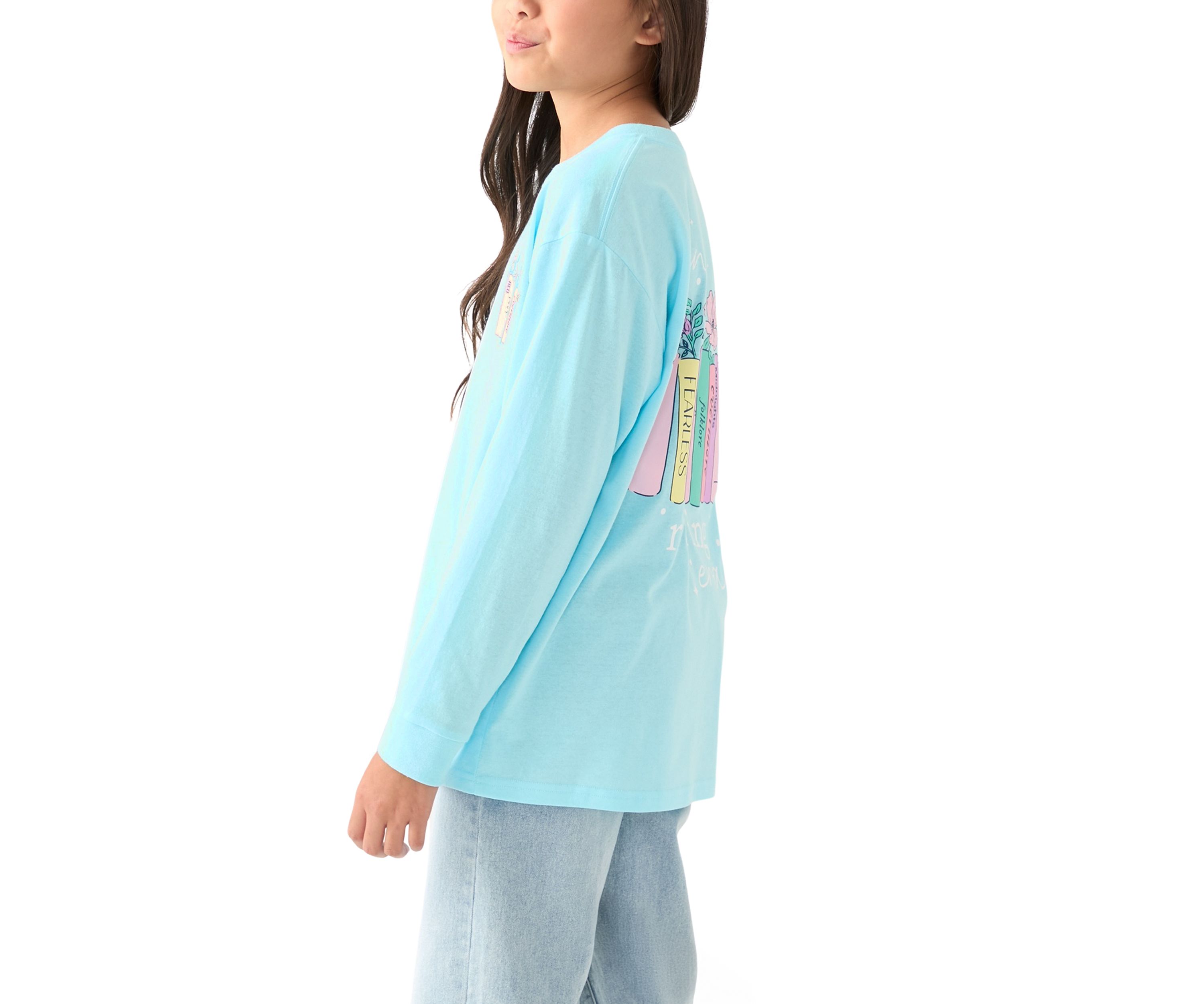 Girls 7-16 In My Reading Era Long Sleeve T-Shirt 