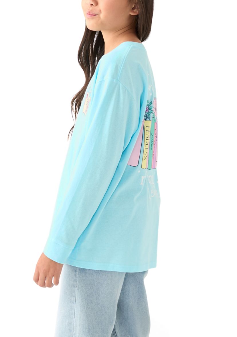 Girls 7-16 In My Reading Era Long Sleeve T-Shirt 