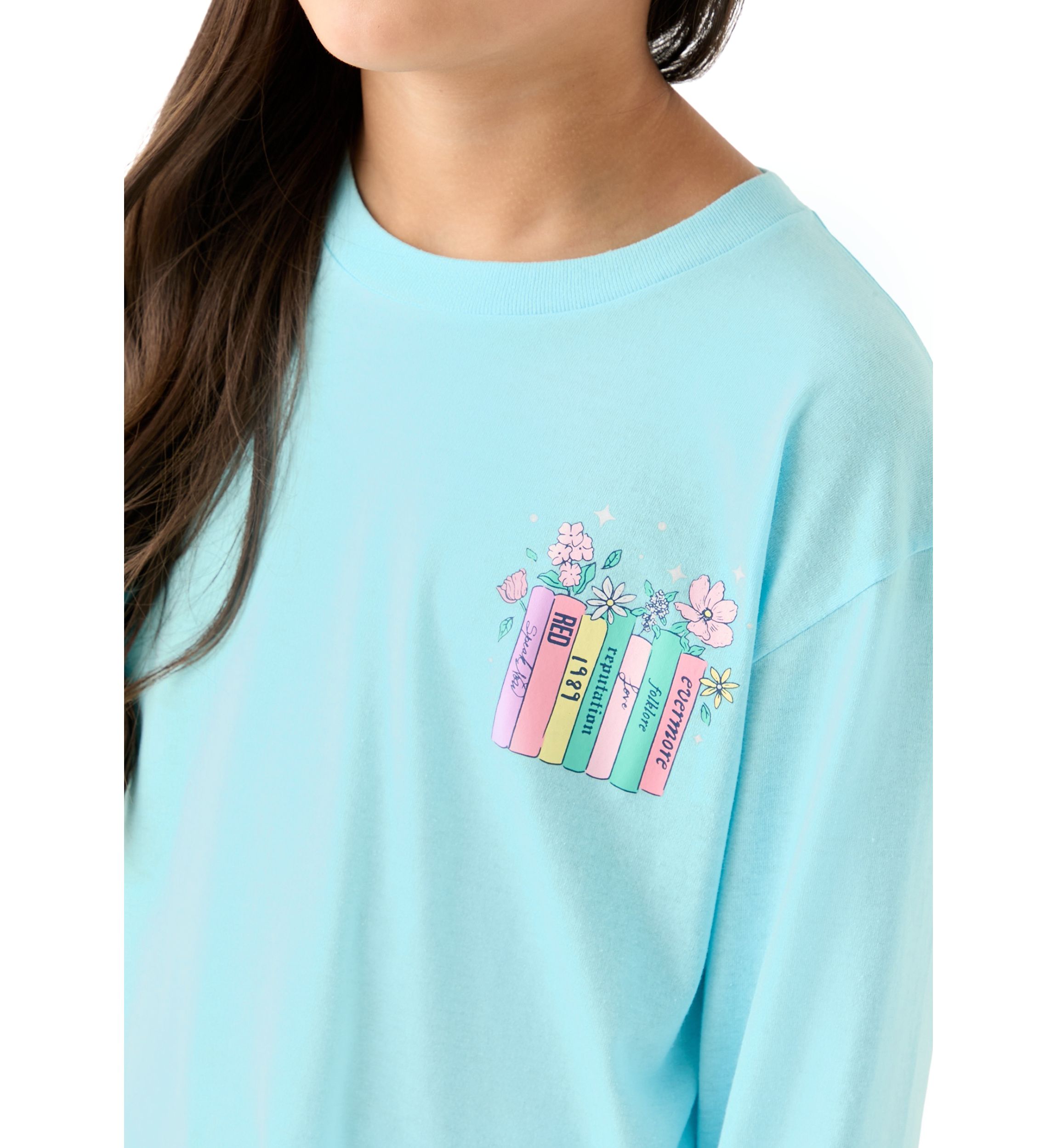 Girls 7-16 In My Reading Era Long Sleeve T-Shirt 