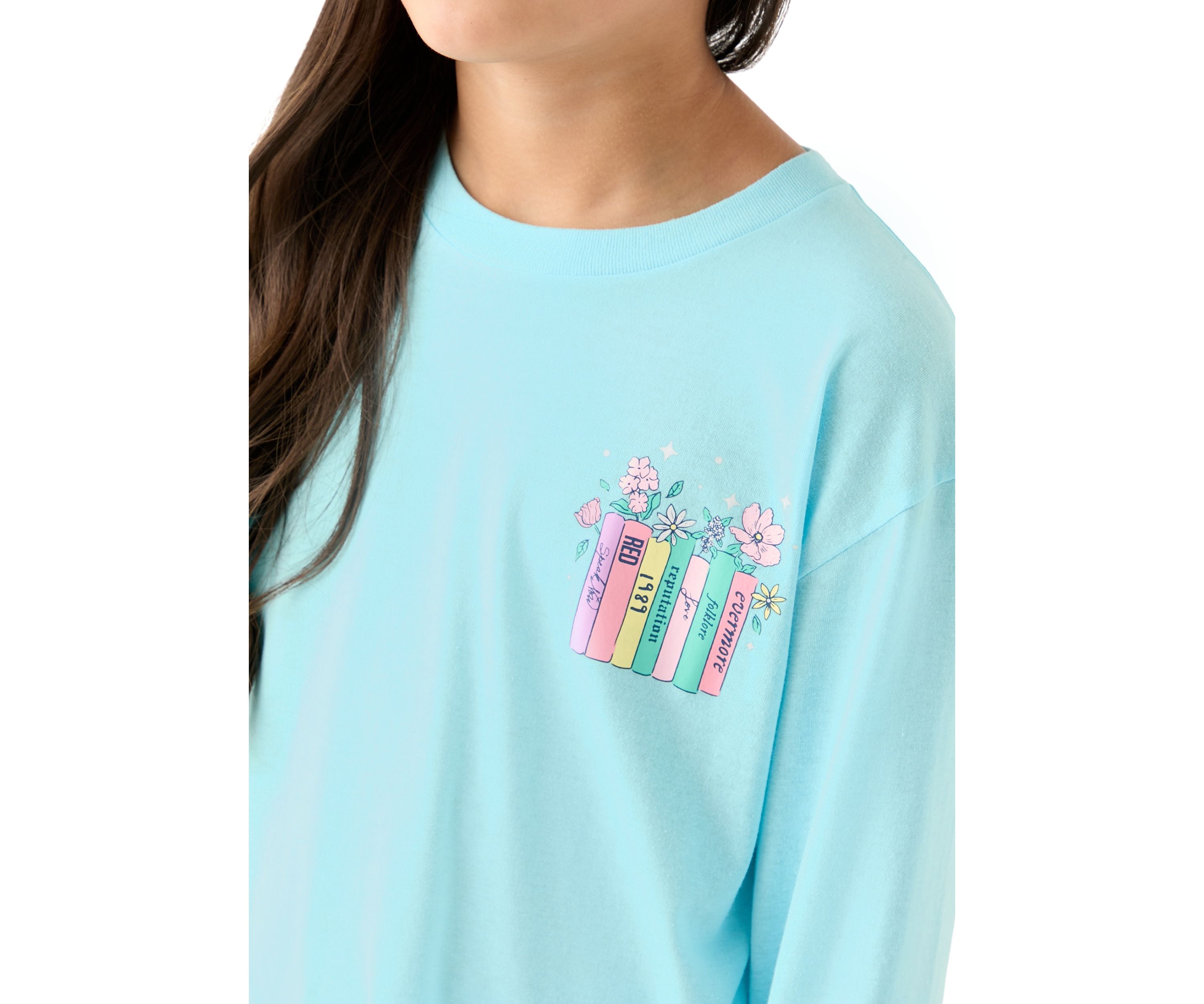 Girls 7-16 In My Reading Era Long Sleeve T-Shirt 