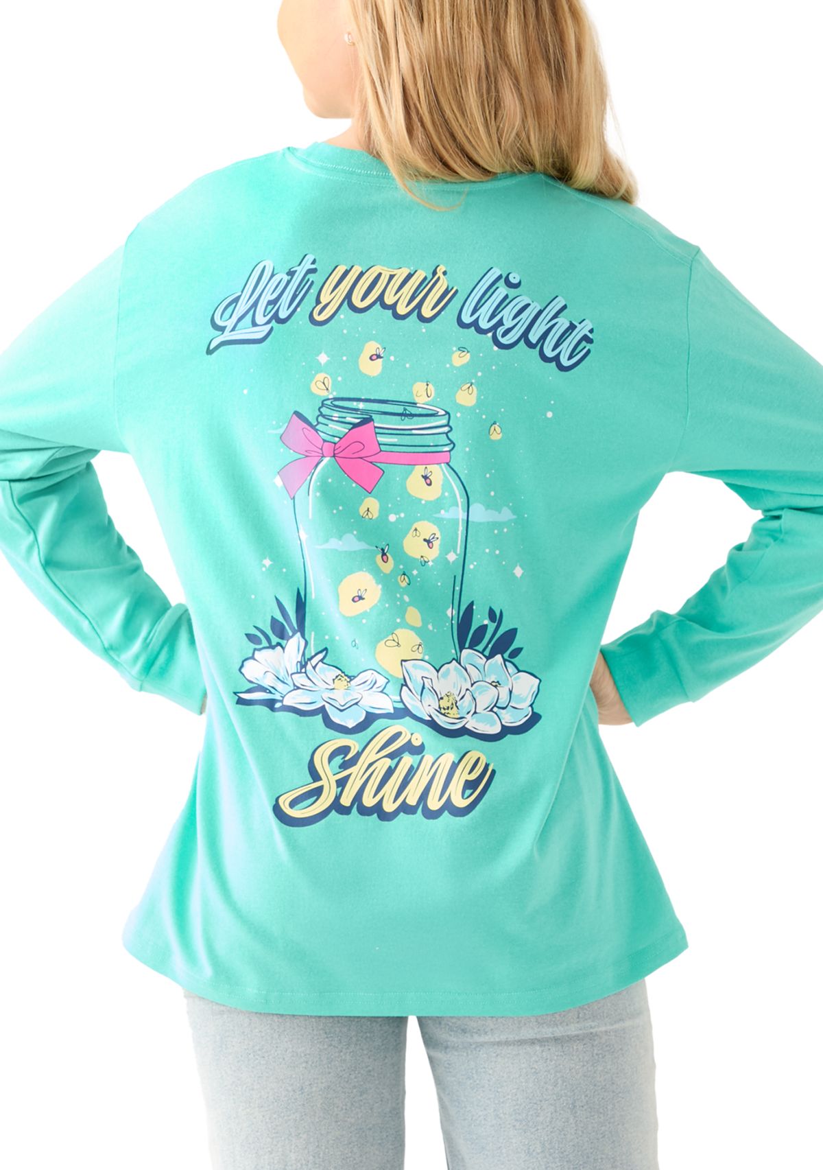 Girls 7-16 Let Your Light Shine Long Sleeve Graphic T-Shirt