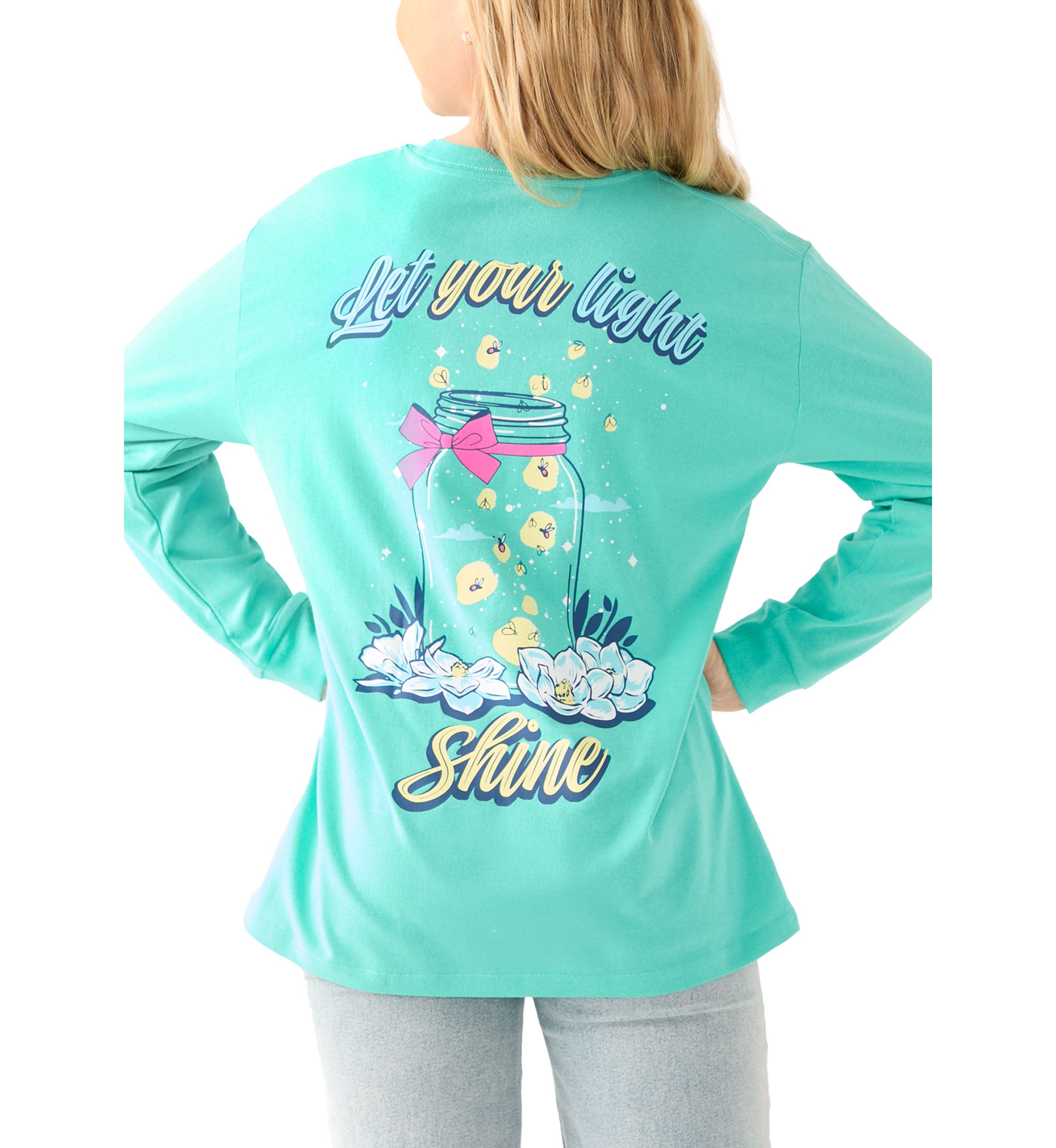 Girls 7-16 Let Your Light Shine Long Sleeve Graphic T-Shirt