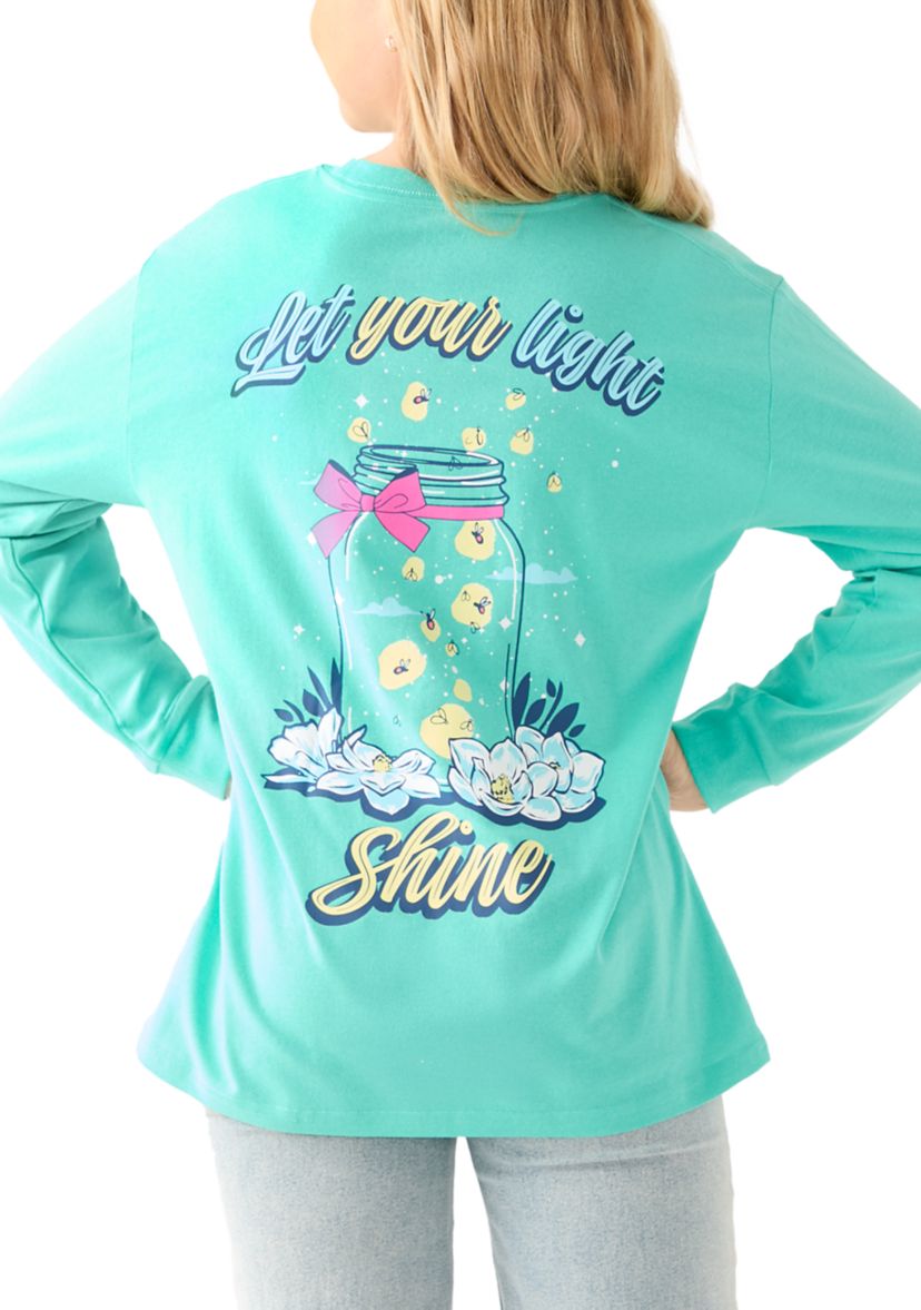 Girls 7-16 Let Your Light Shine Long Sleeve Graphic T-Shirt