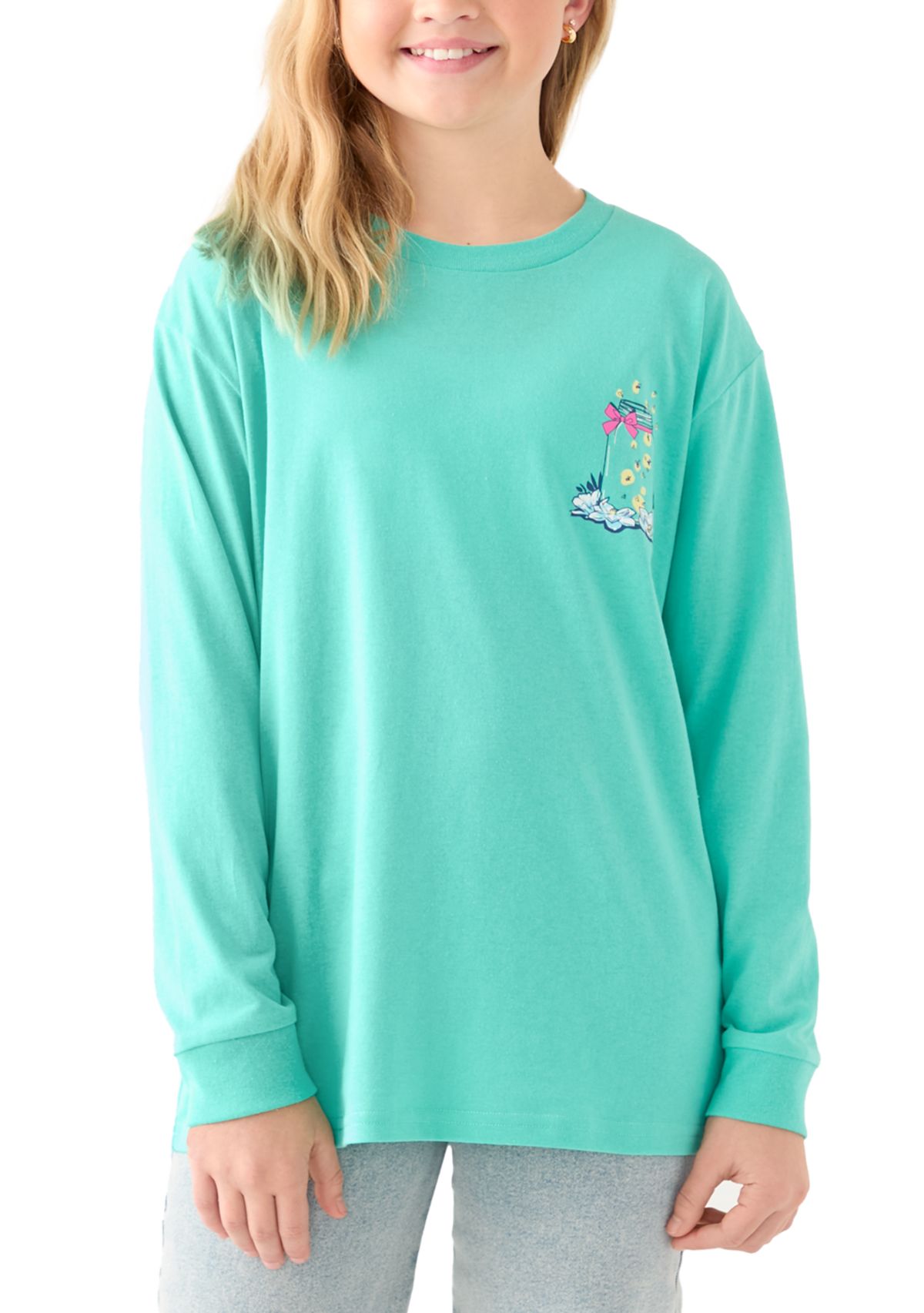 Girls 7-16 Let Your Light Shine Long Sleeve Graphic T-Shirt