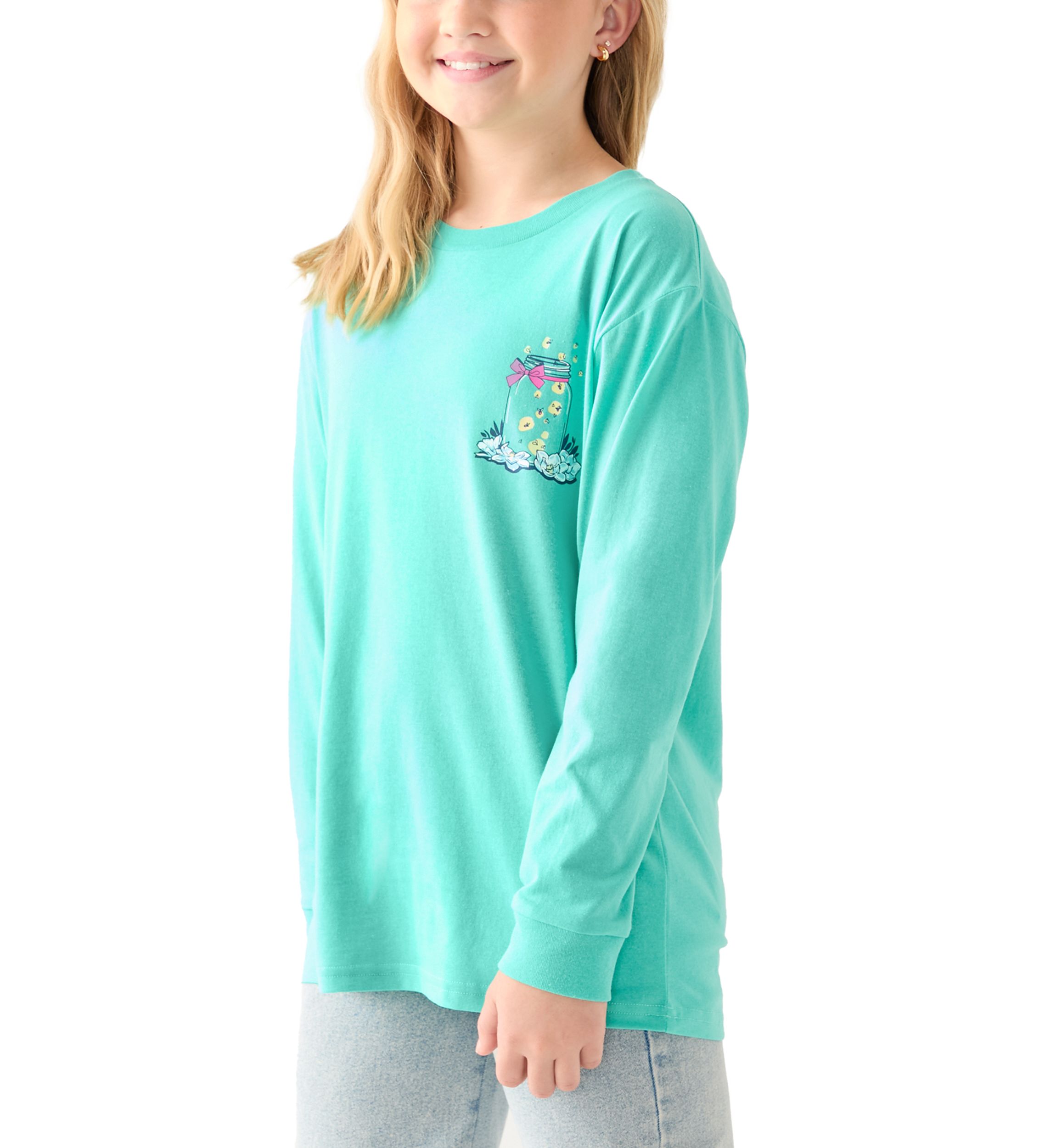 Girls 7-16 Let Your Light Shine Long Sleeve Graphic T-Shirt