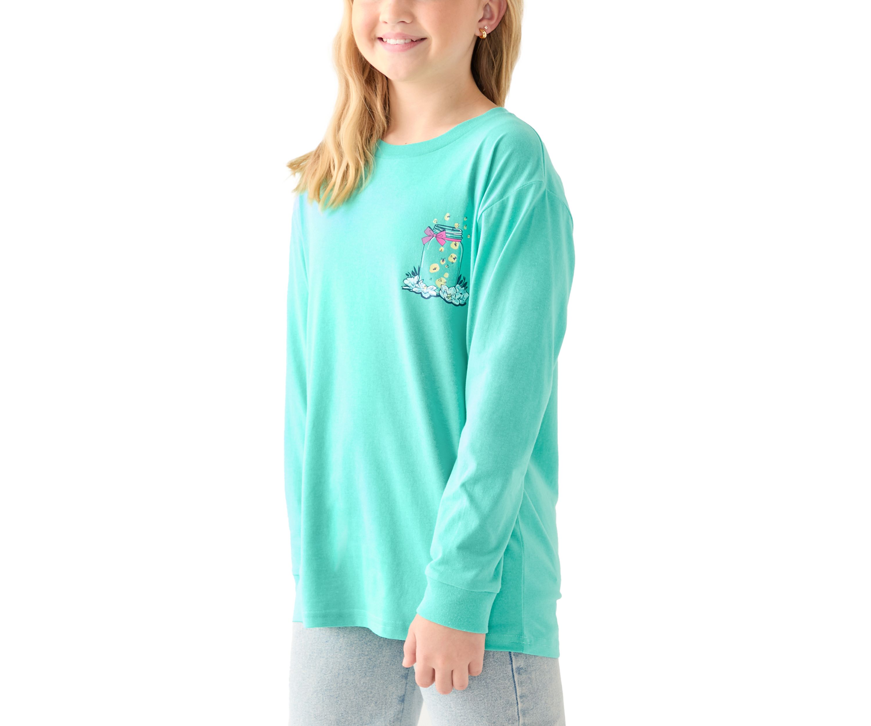 Girls 7-16 Let Your Light Shine Long Sleeve Graphic T-Shirt