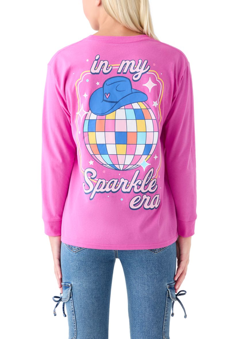 Girls 7-16 In My Sparkle Era Long Sleeve Graphic T-Shirt
