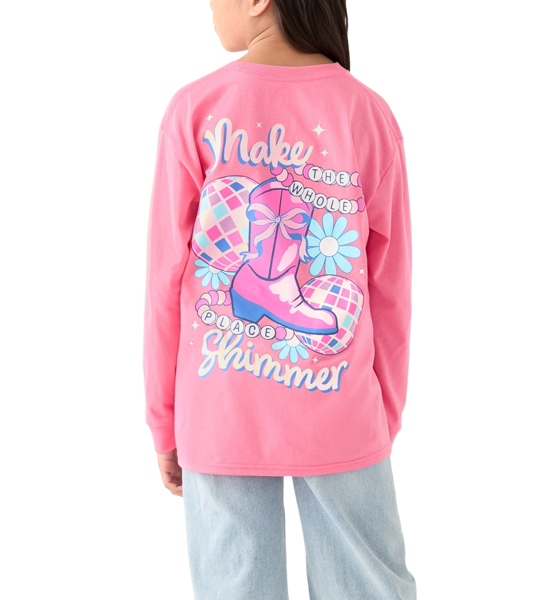 Girls 7-16 Make the Whole Place Shimmer Long Sleeve T-Shirt