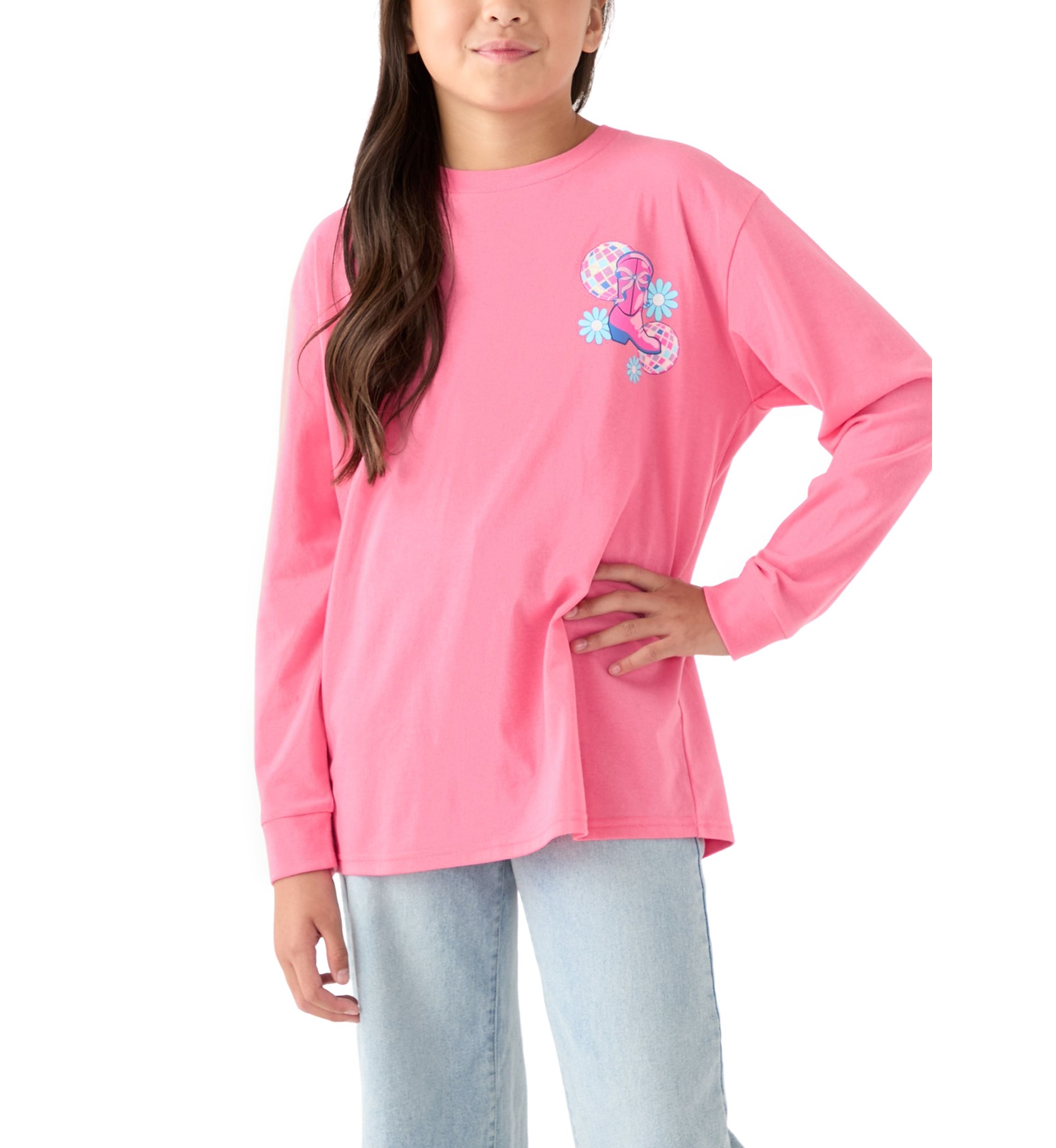 Girls 7-16 Make the Whole Place Shimmer Long Sleeve T-Shirt